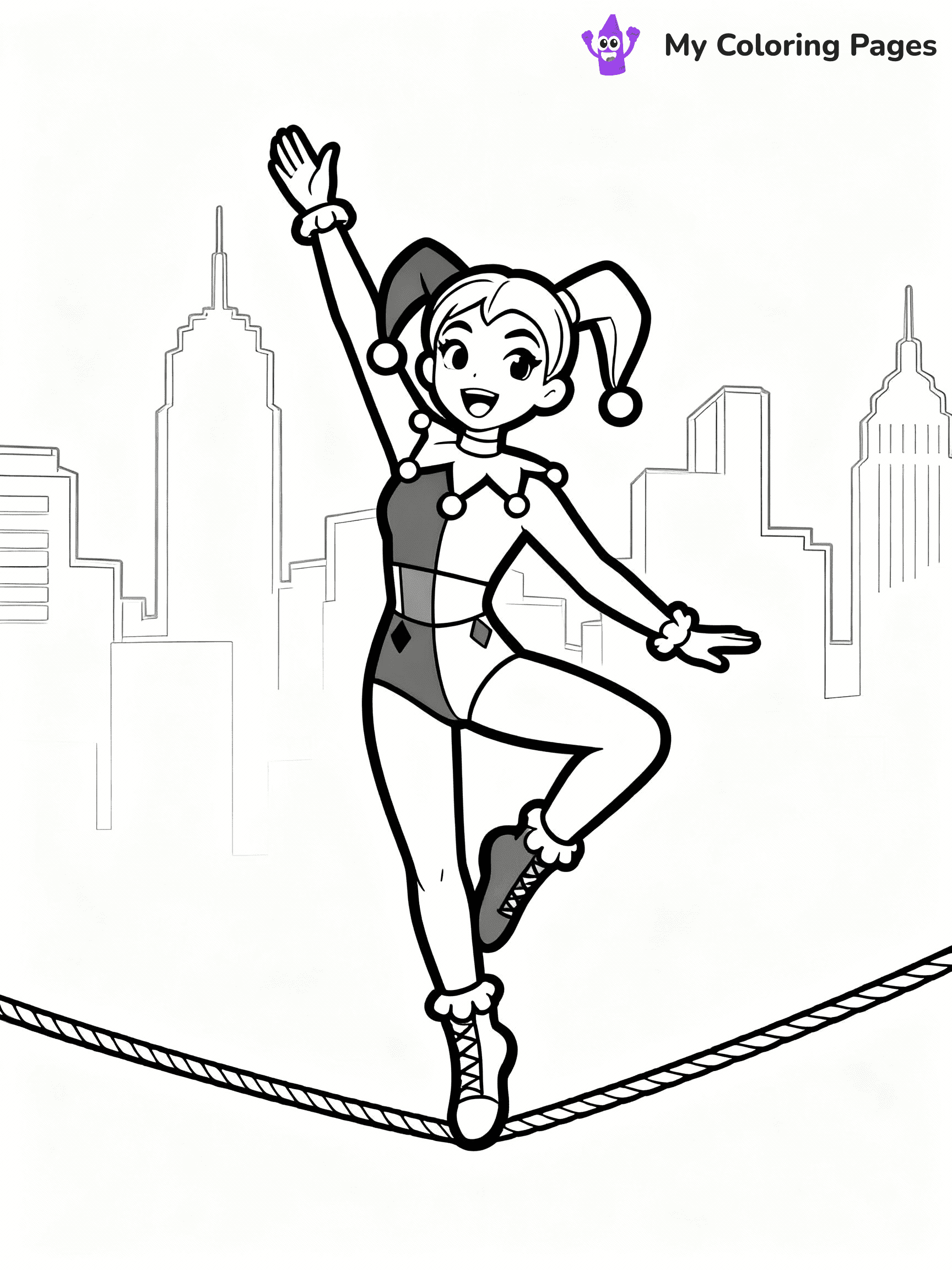 Harley Quinn Coloring Pages - 6