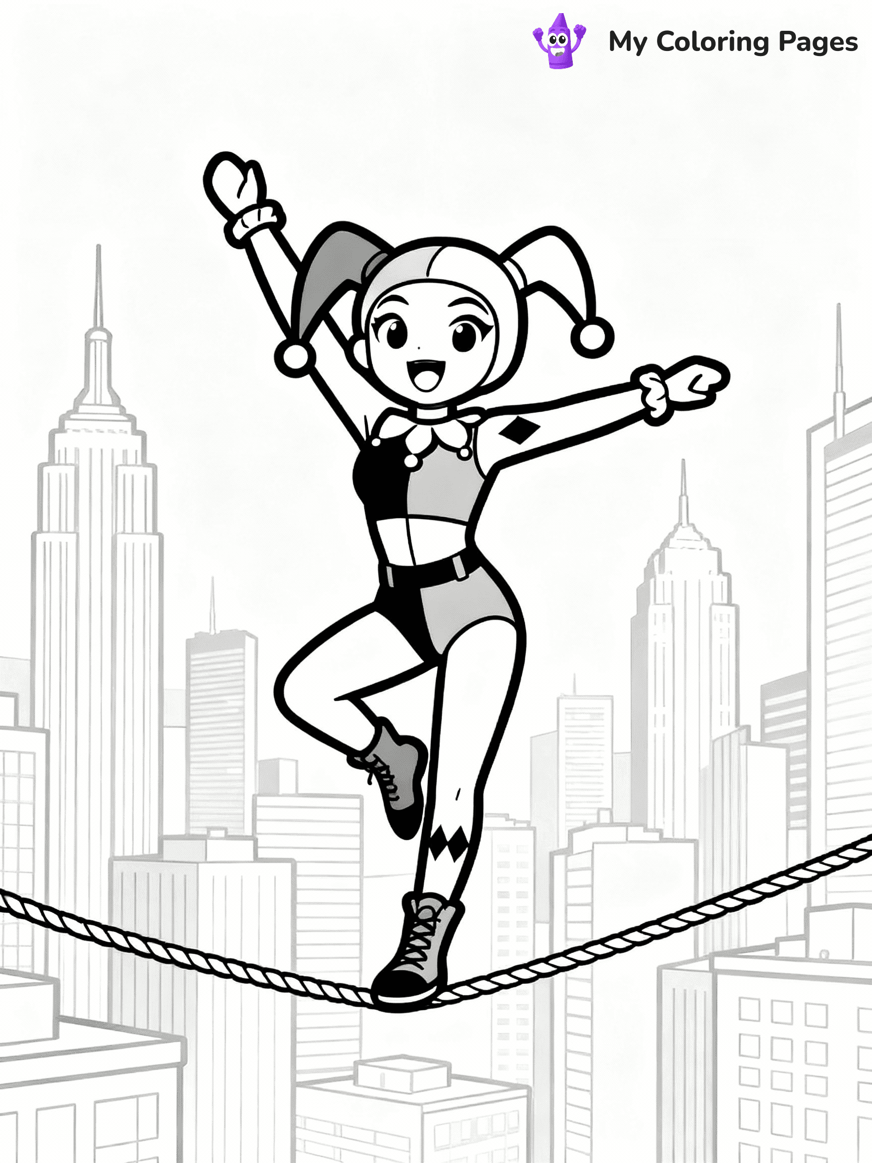 Harley Quinn Coloring Pages - 4