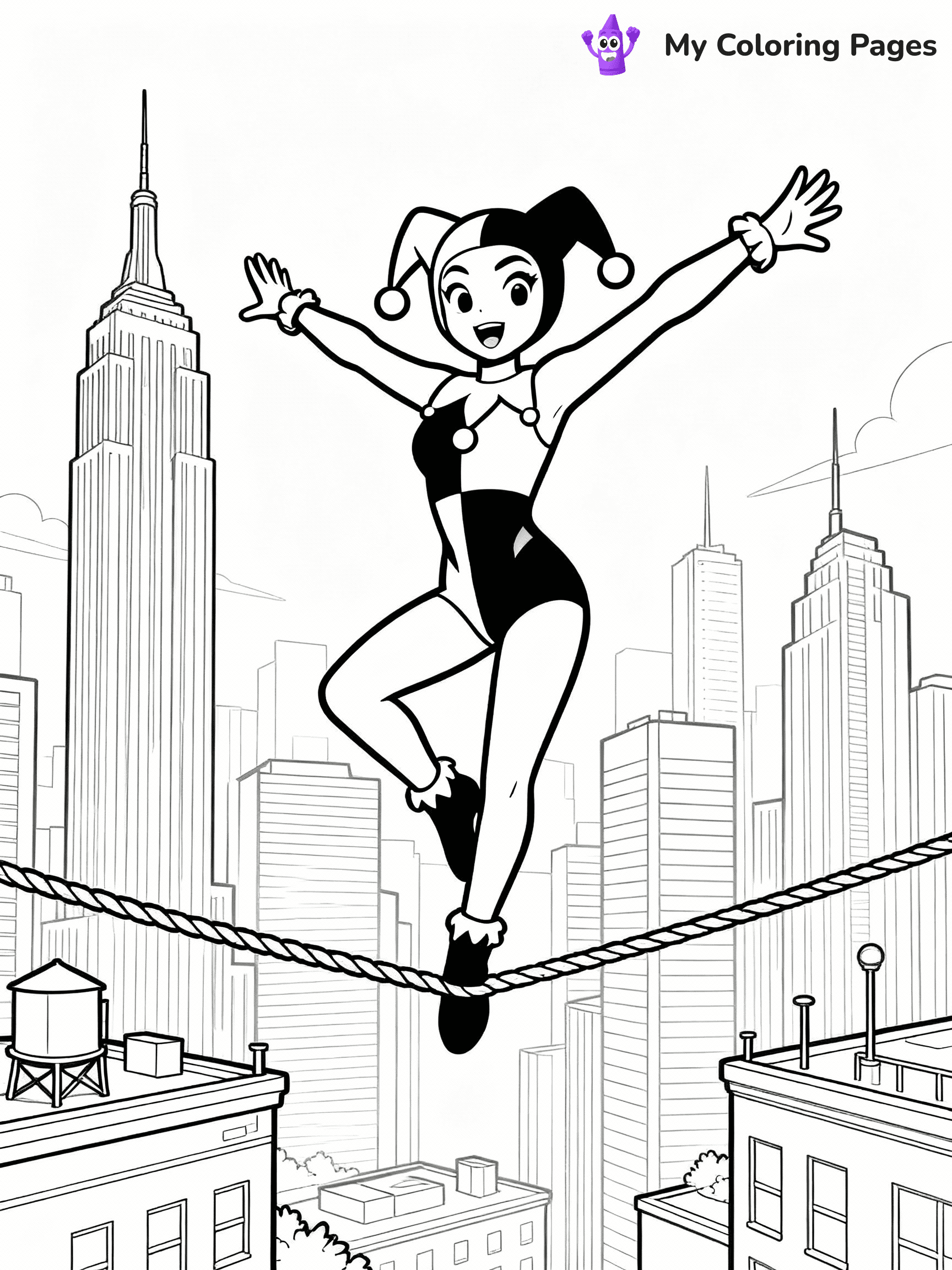Harley Quinn Coloring Pages - 2