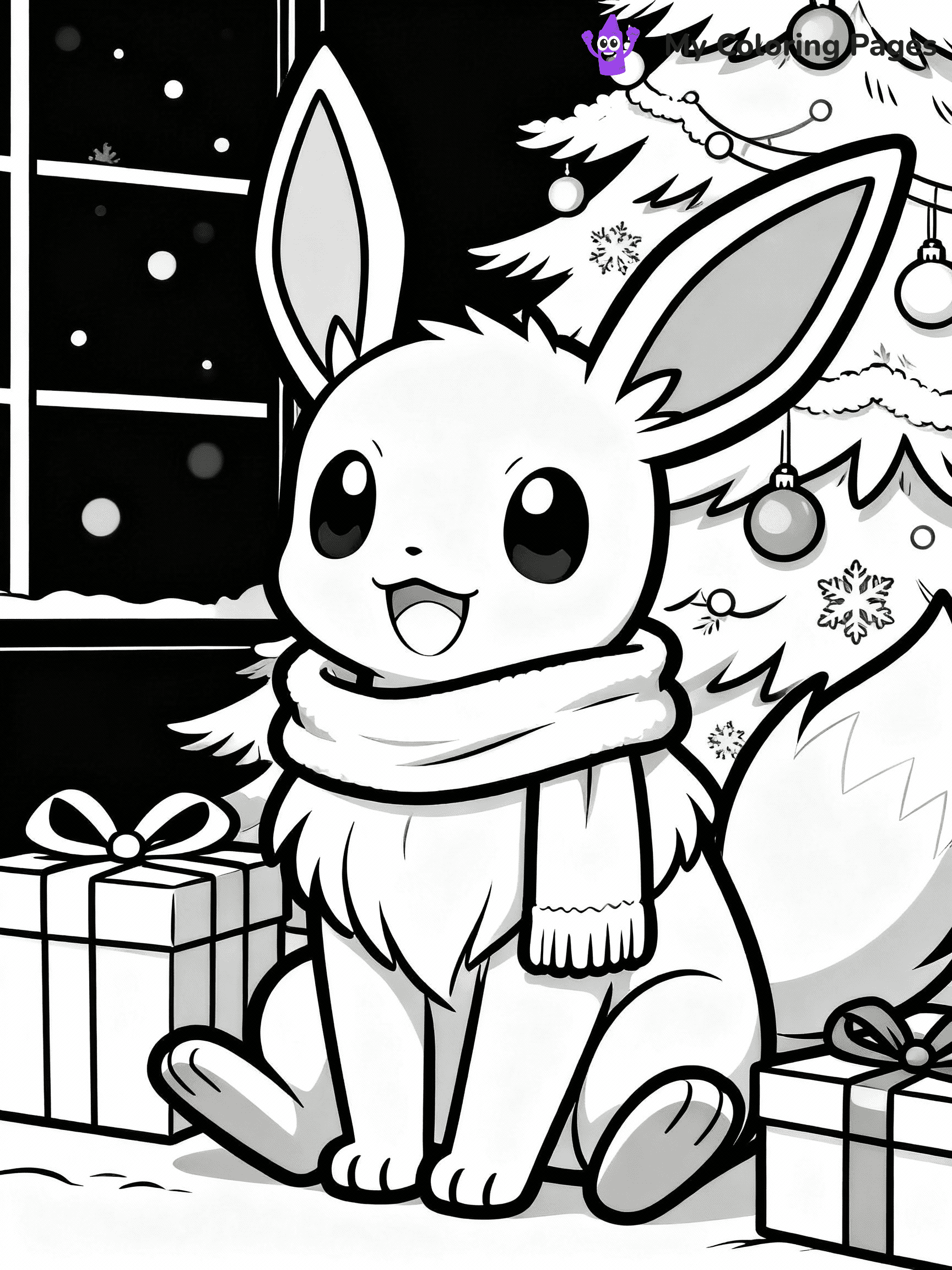 Pokemon Christmas Coloring Pages - 27