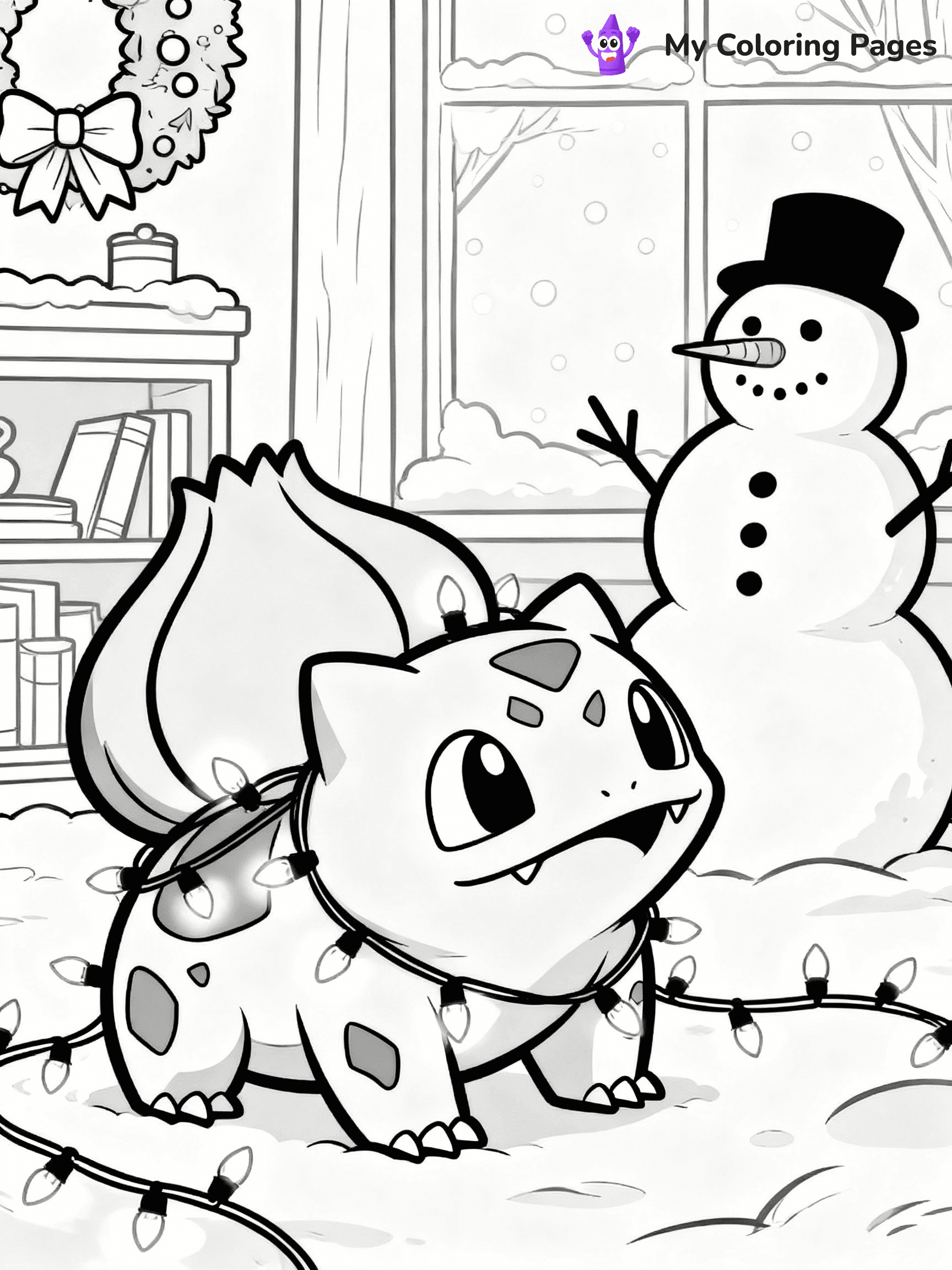 Pokemon Christmas Coloring Pages - 21