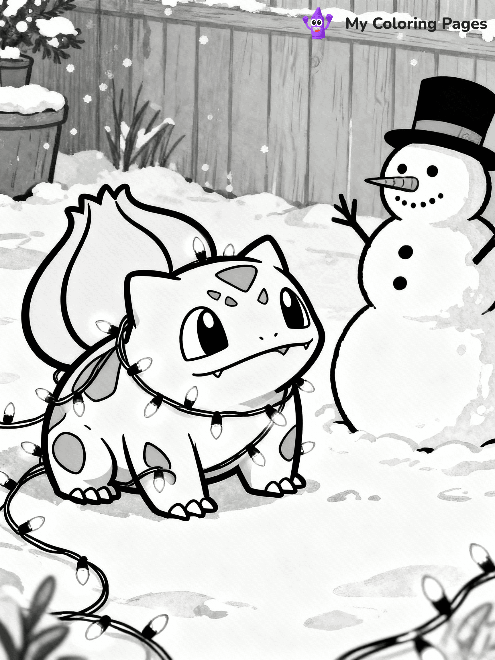 Pokemon Christmas Coloring Pages - 19