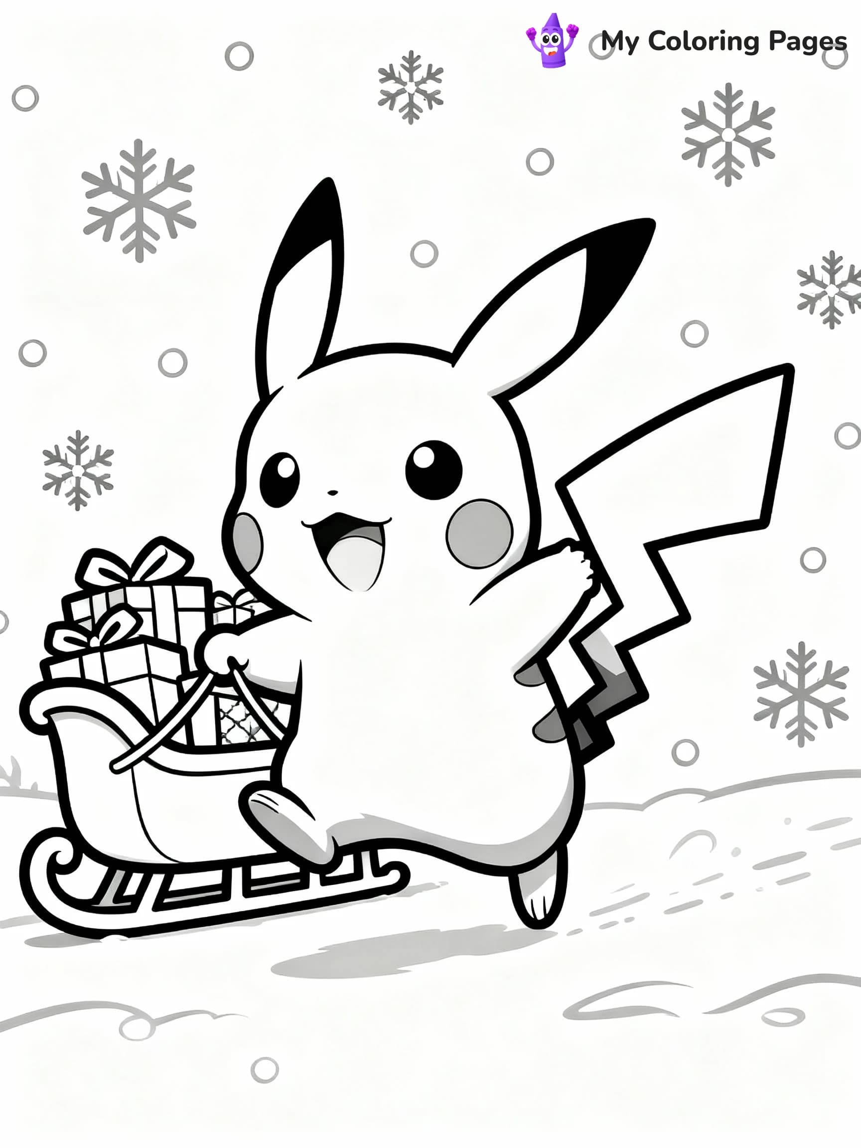 Pokemon Christmas Coloring Pages - 7