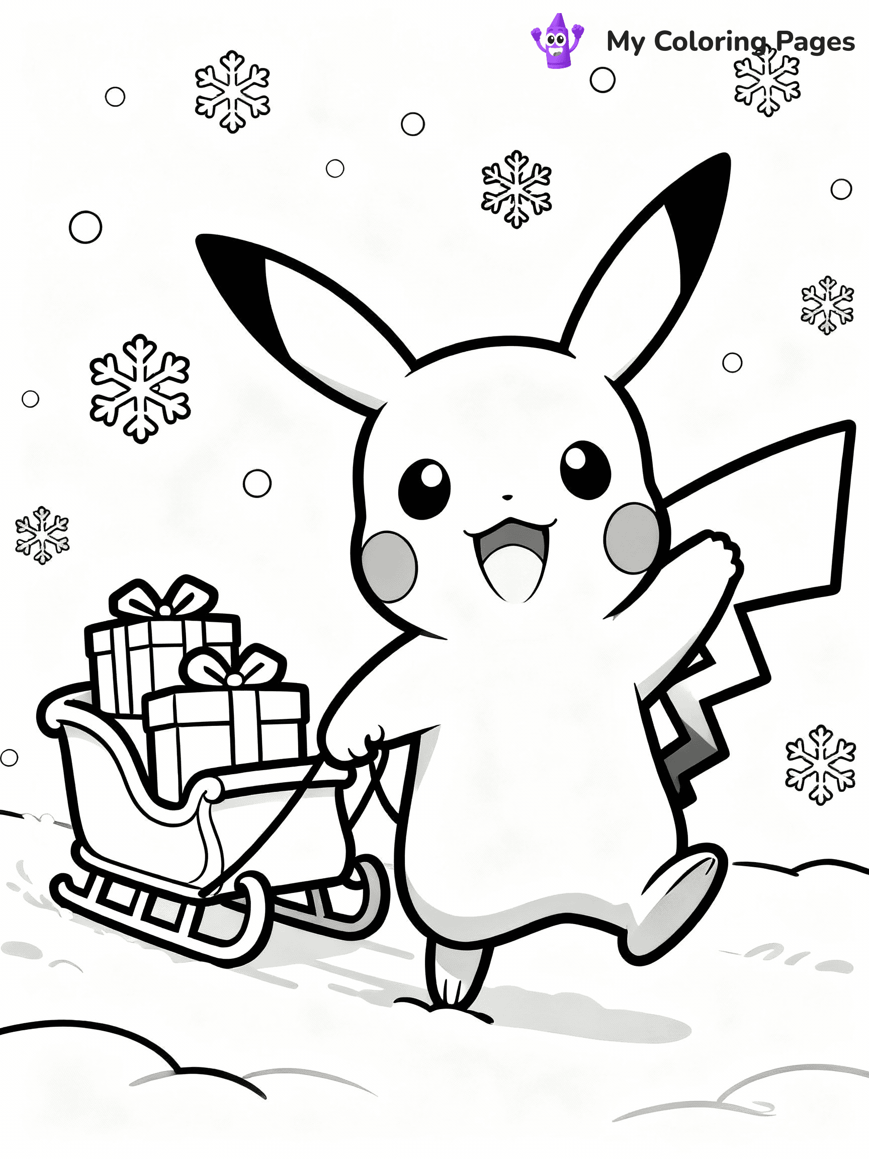 Pokemon Christmas Coloring Pages - 6