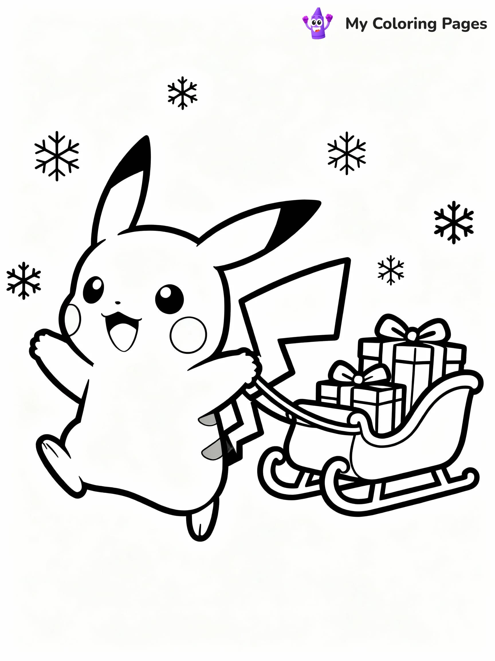 Pokemon Christmas Coloring Pages - 4