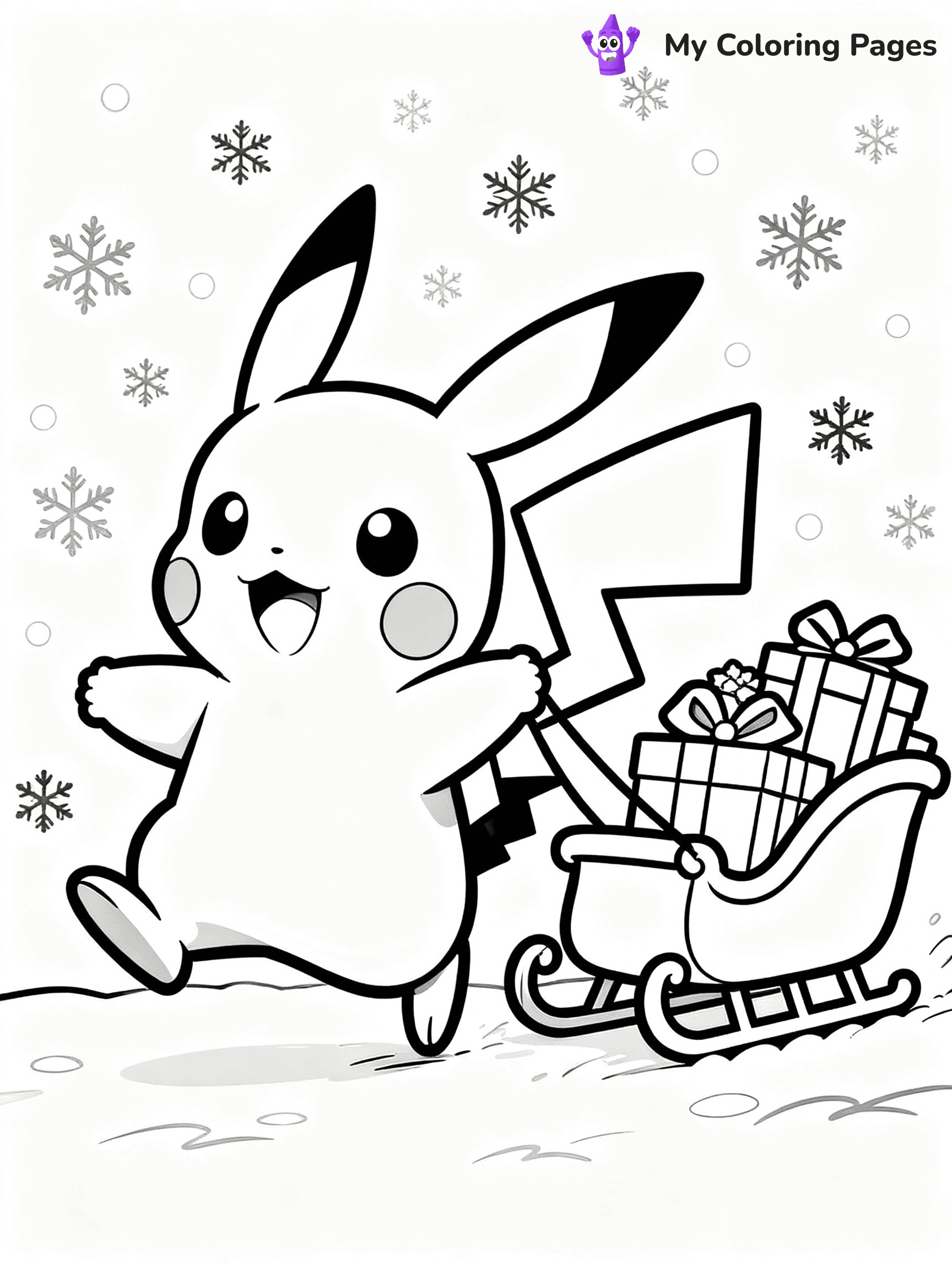 Pokemon Christmas Coloring Pages - 3