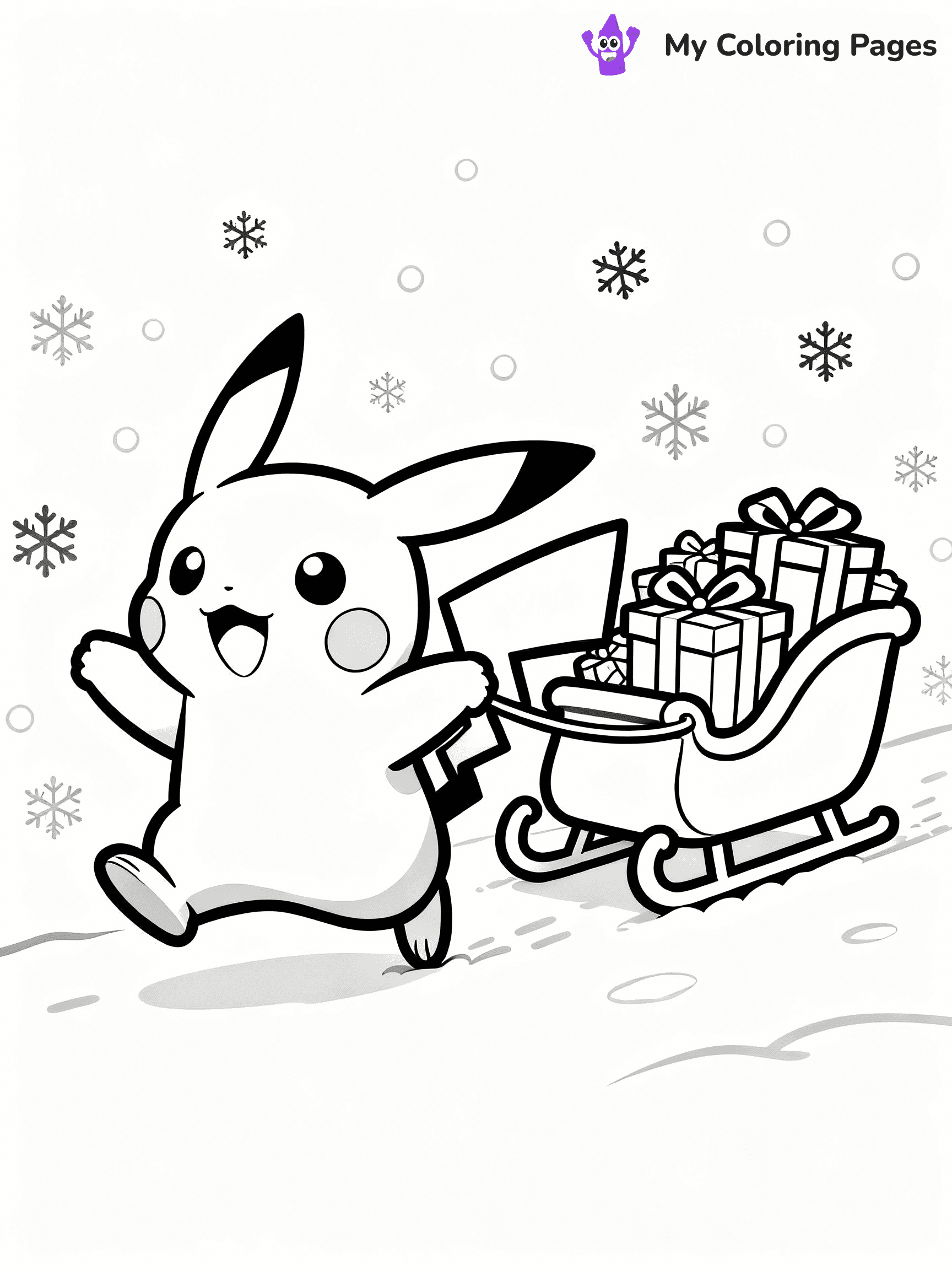 Pokemon Christmas Coloring Pages - 2