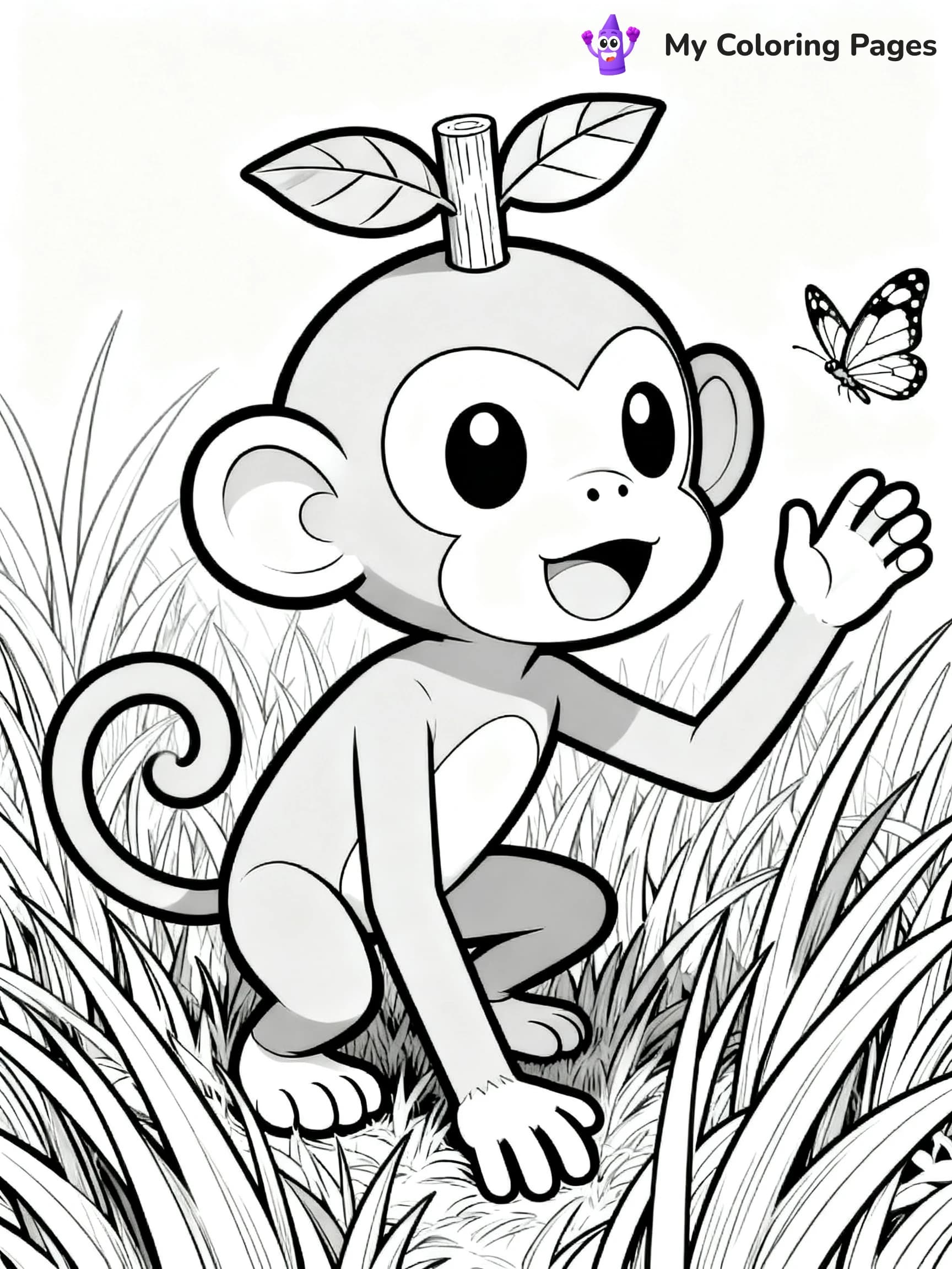 Grookey Coloring Pages - 19