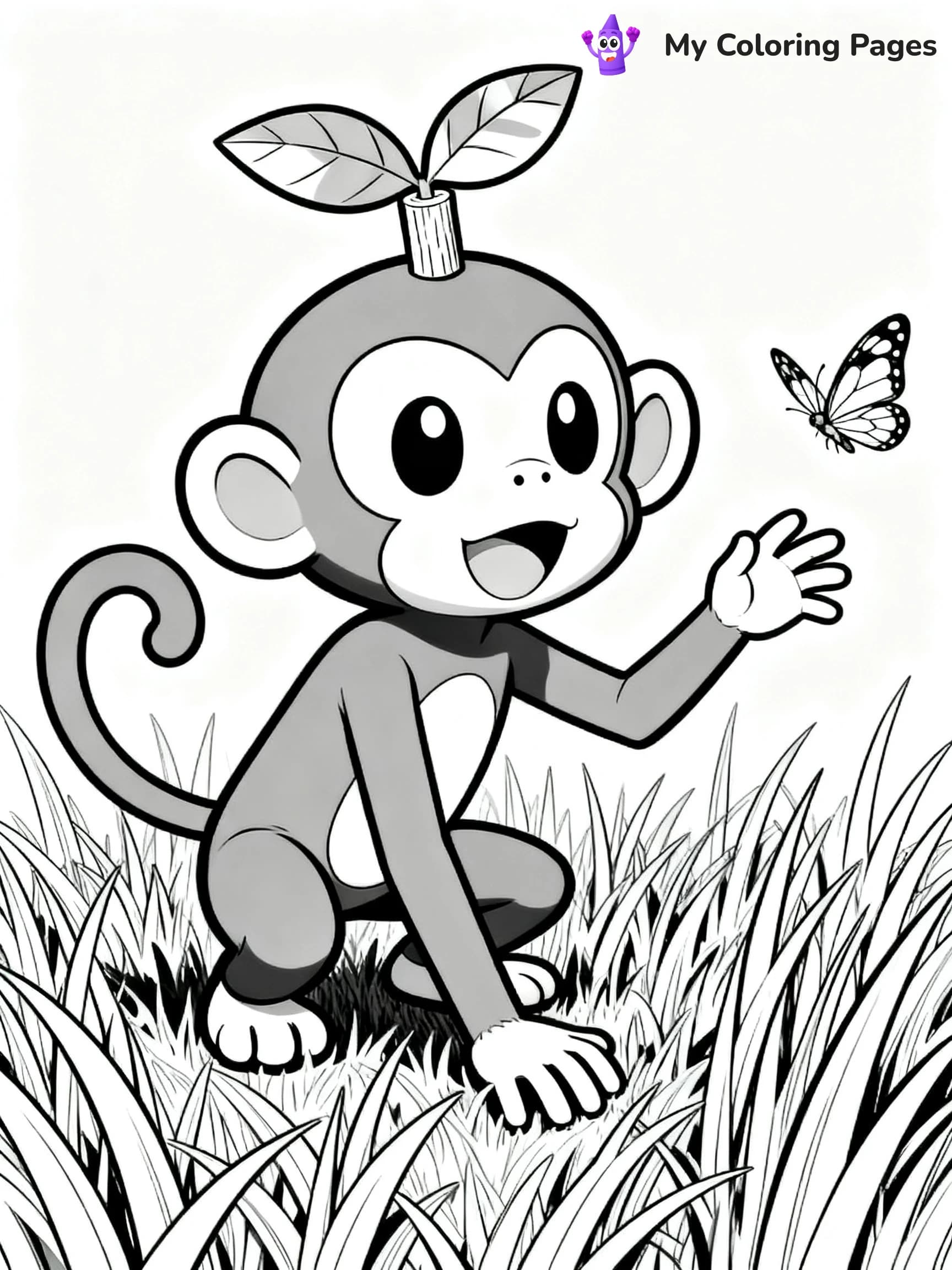 Grookey Coloring Pages - 17