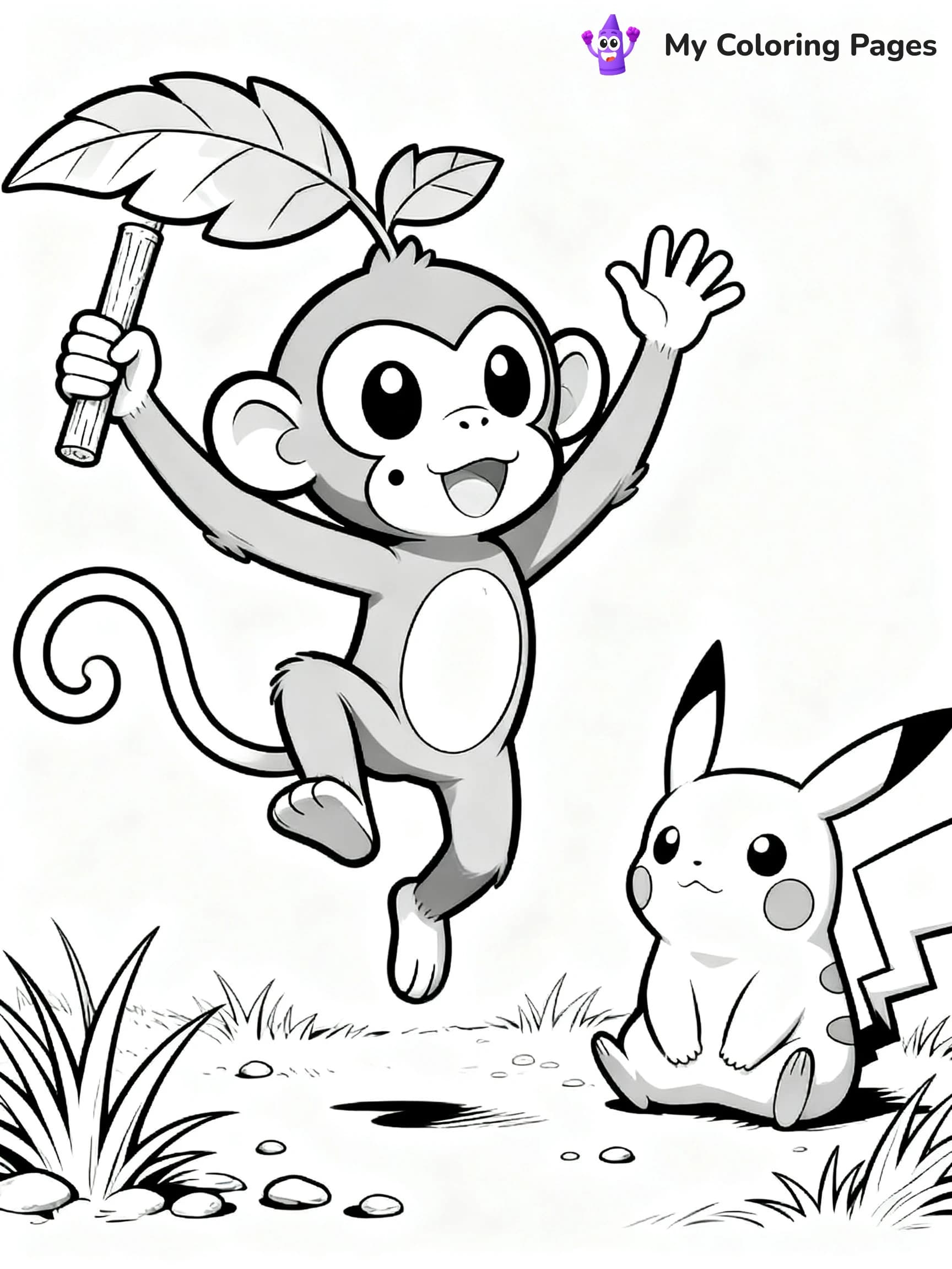 Grookey Coloring Pages - 6