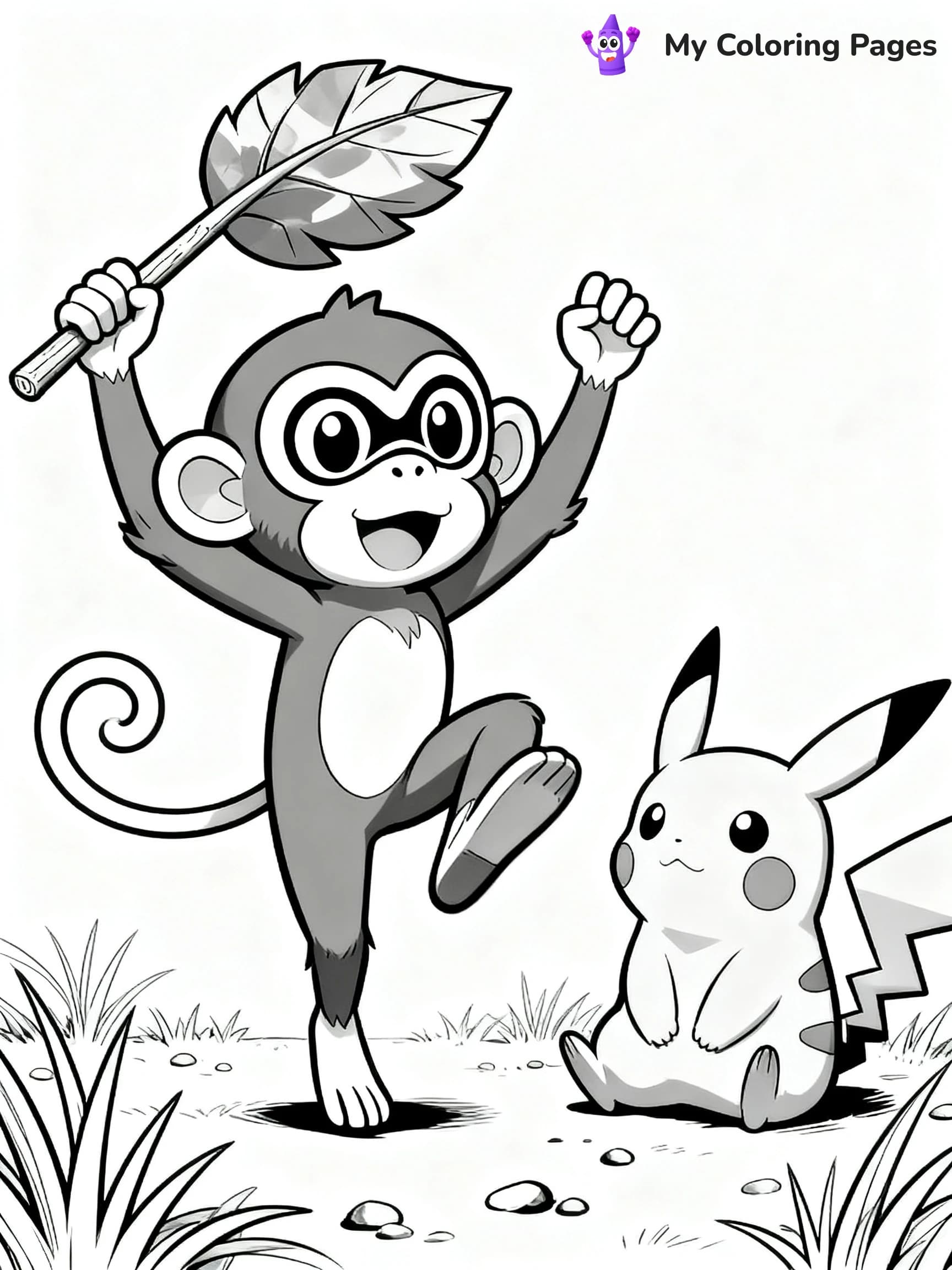 Grookey Coloring Pages - 5