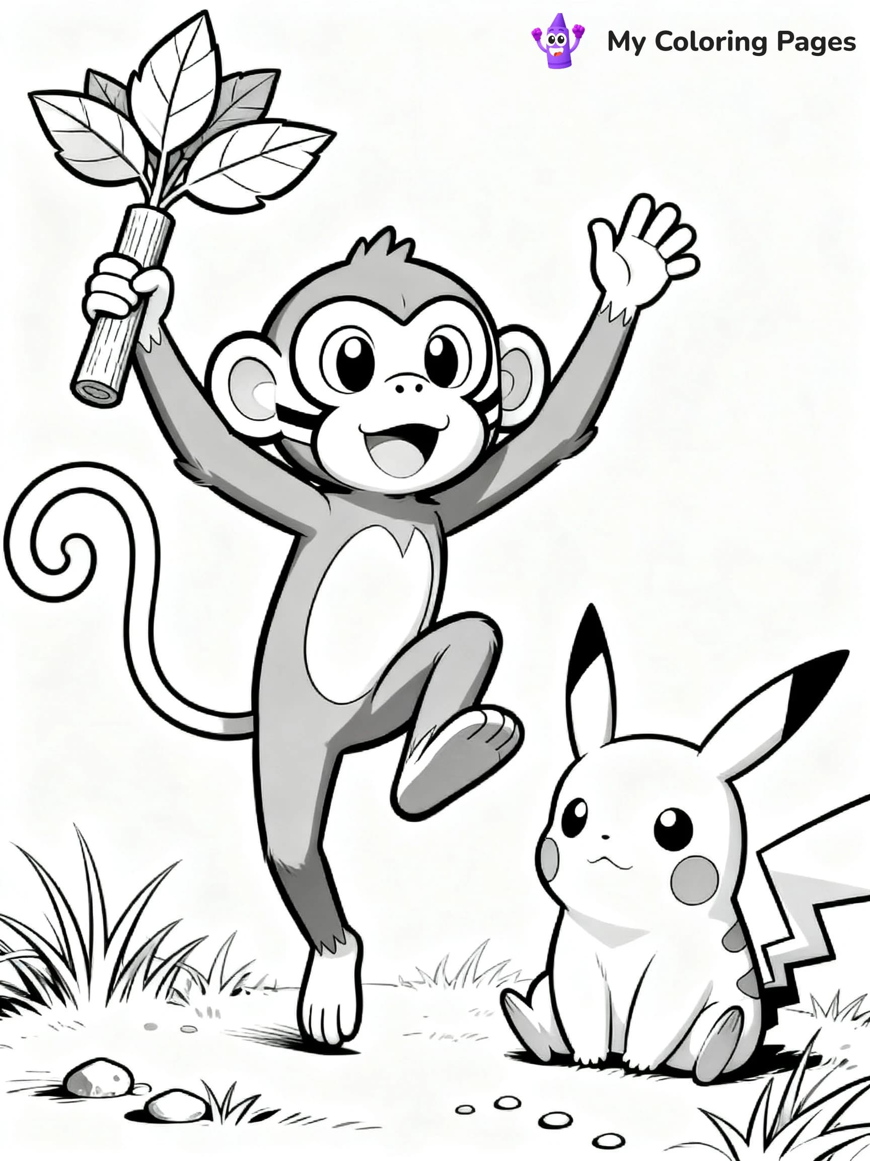Grookey Coloring Pages - 3
