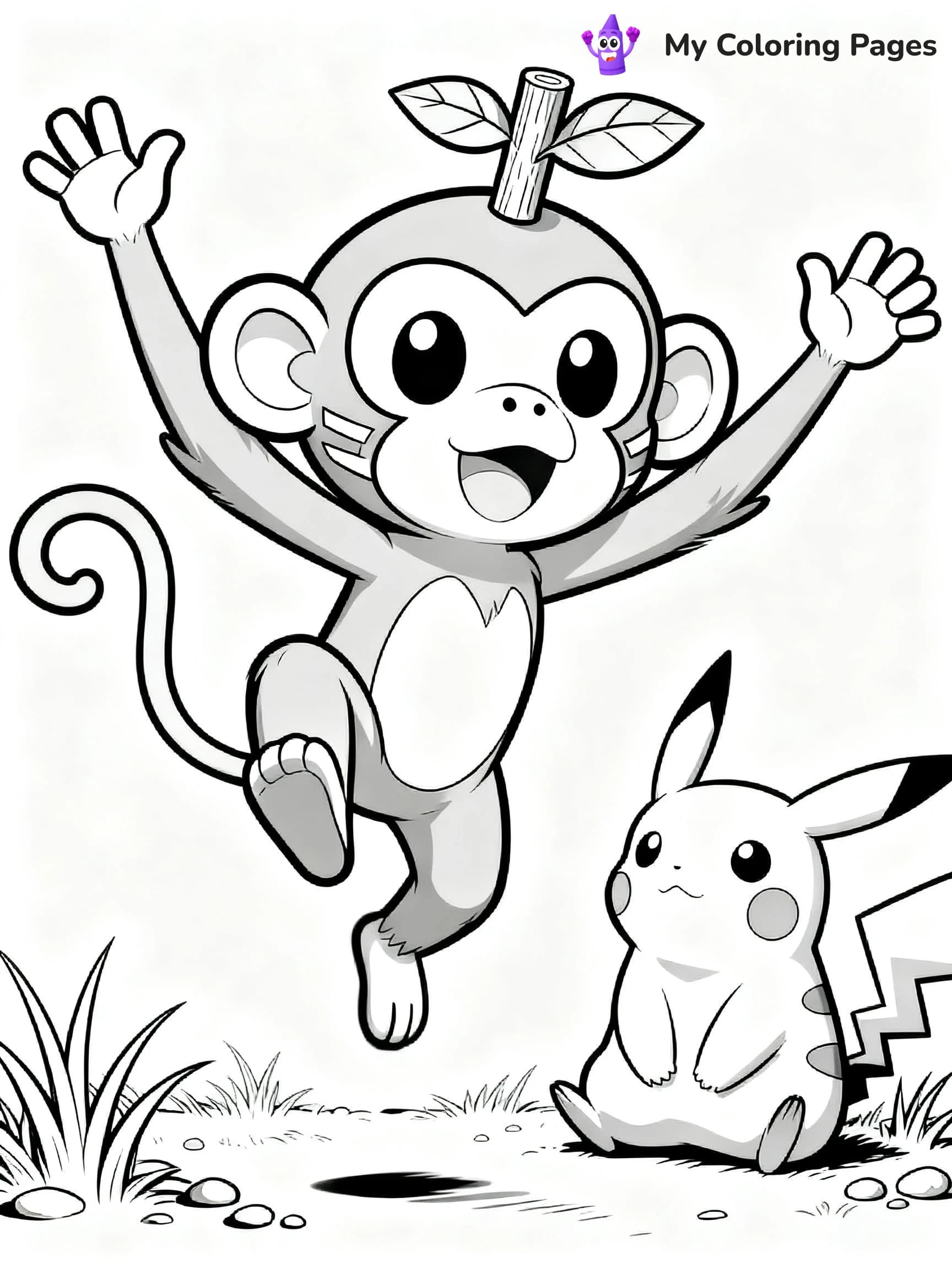 Grookey Coloring Pages - 2
