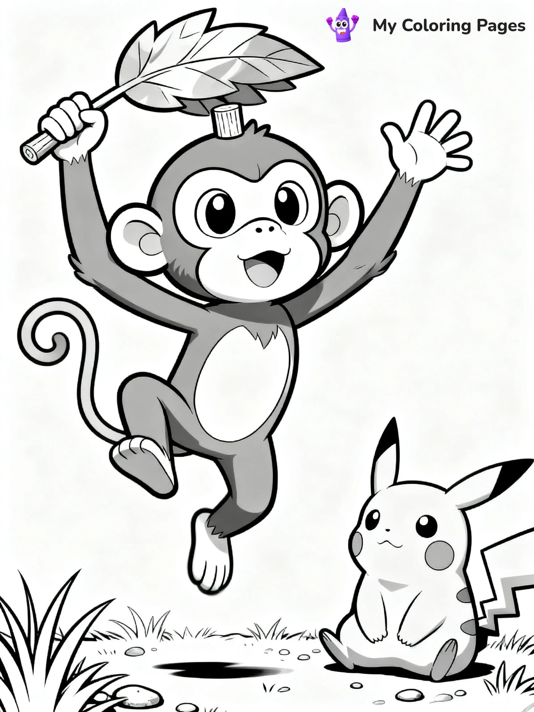 Grookey Coloring Pages - 1