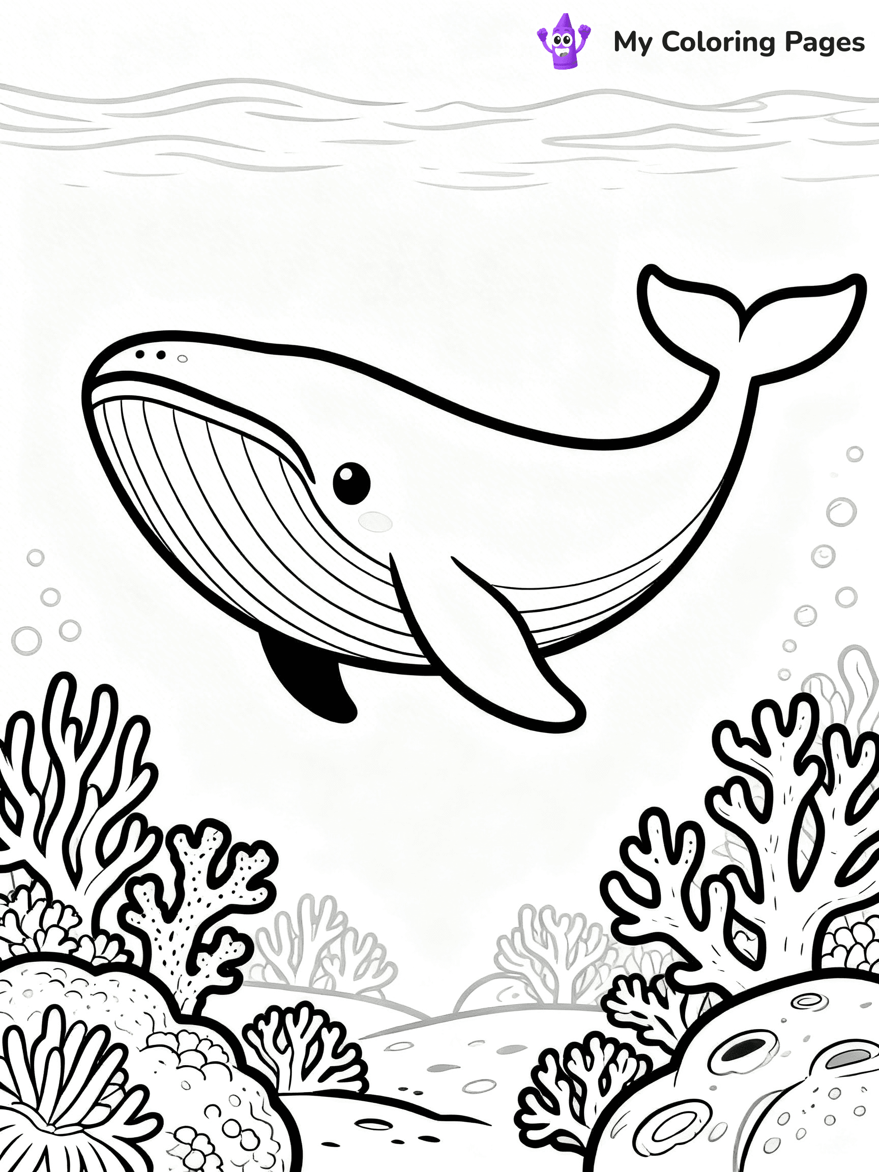 Blue Whale Coloring Pages - 8