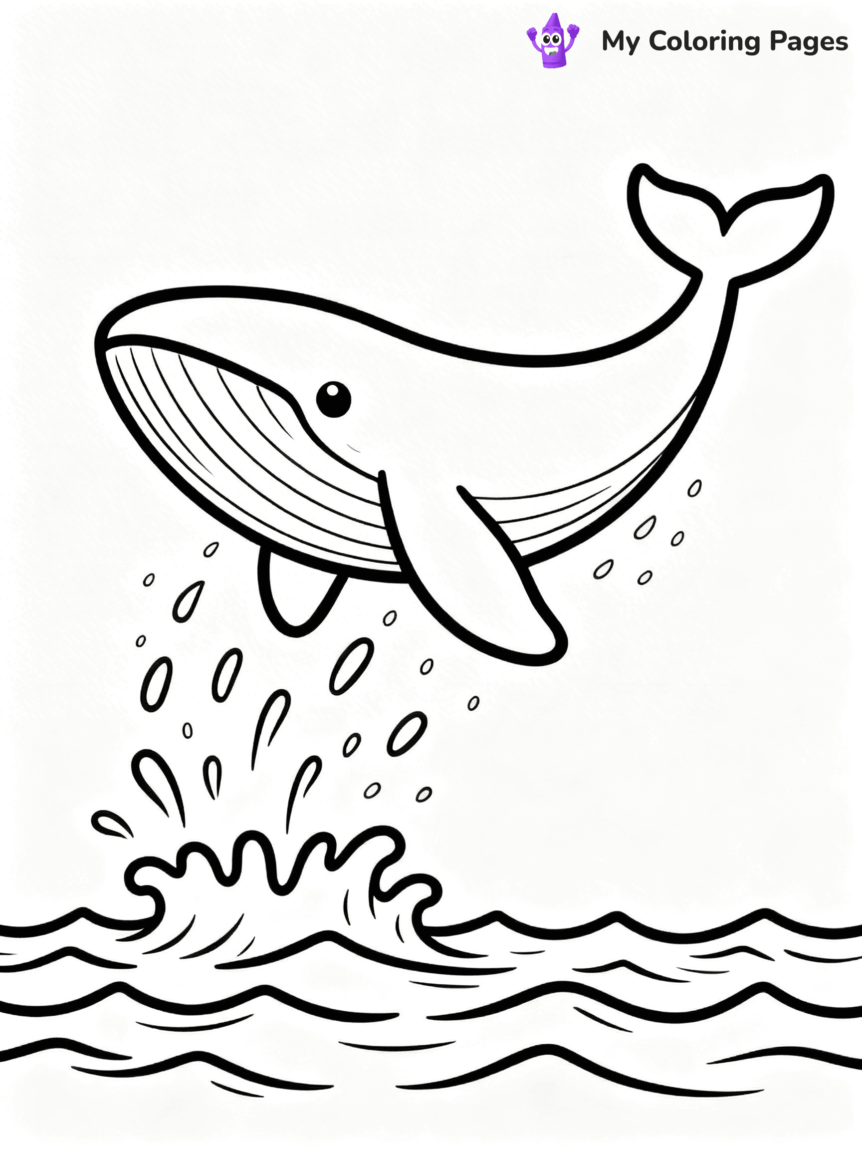 Blue Whale Coloring Pages - 2