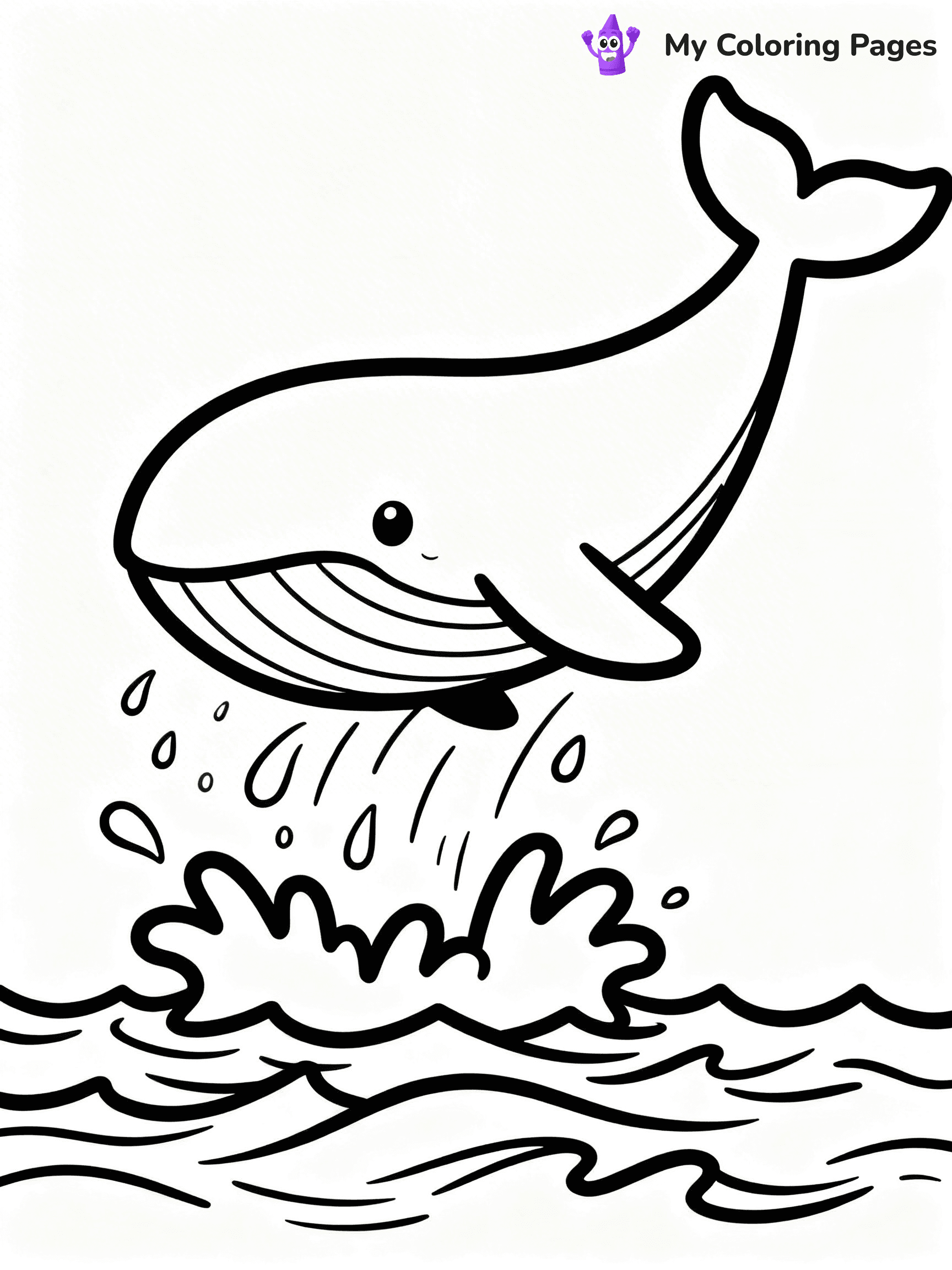 Blue Whale Coloring Pages - 1