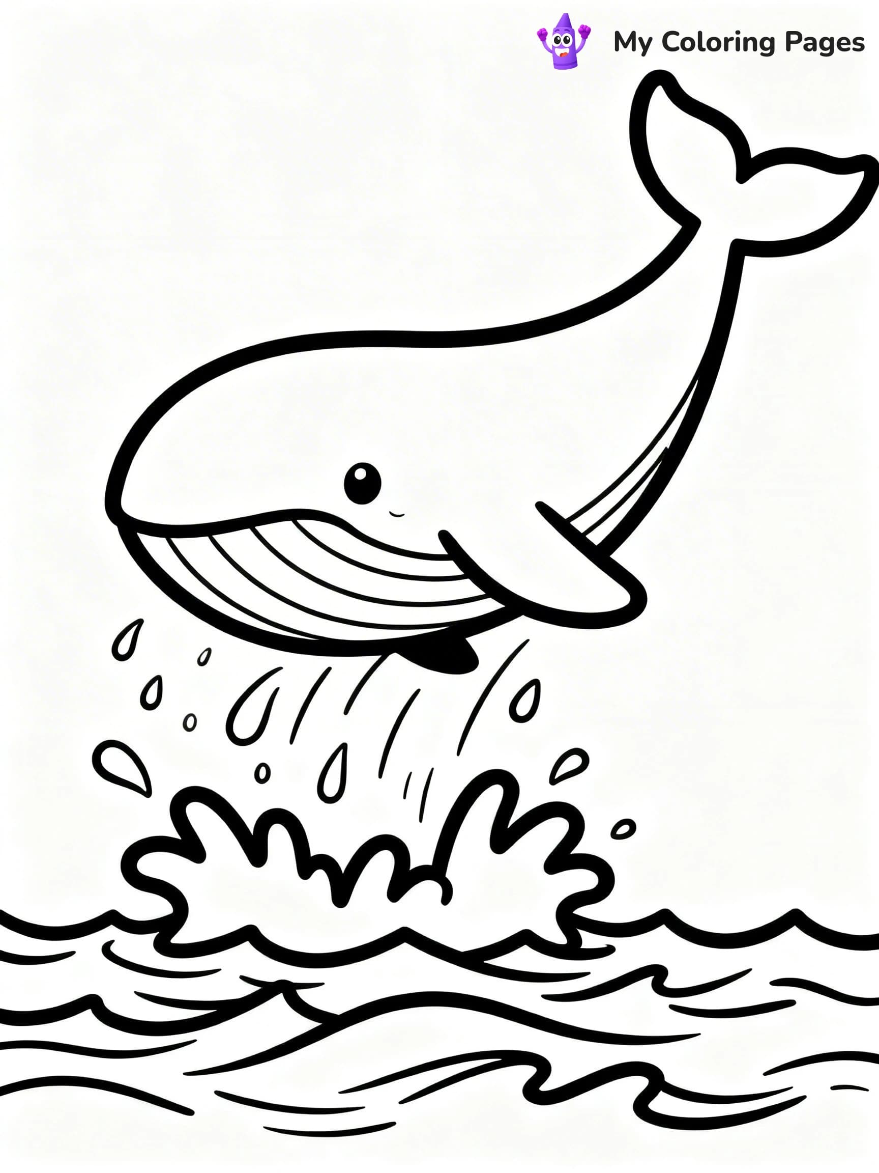 Blue Whale Coloring Pages - 1