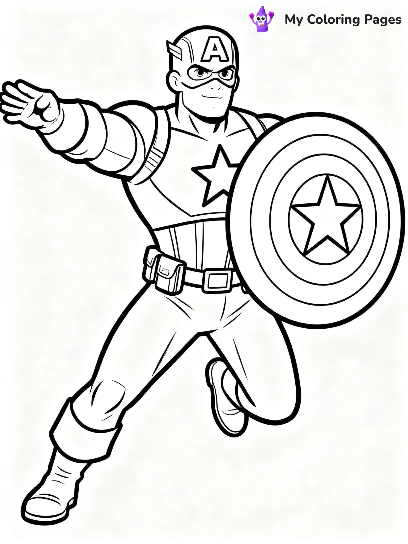 Captain America Shield Coloring Pages - 22