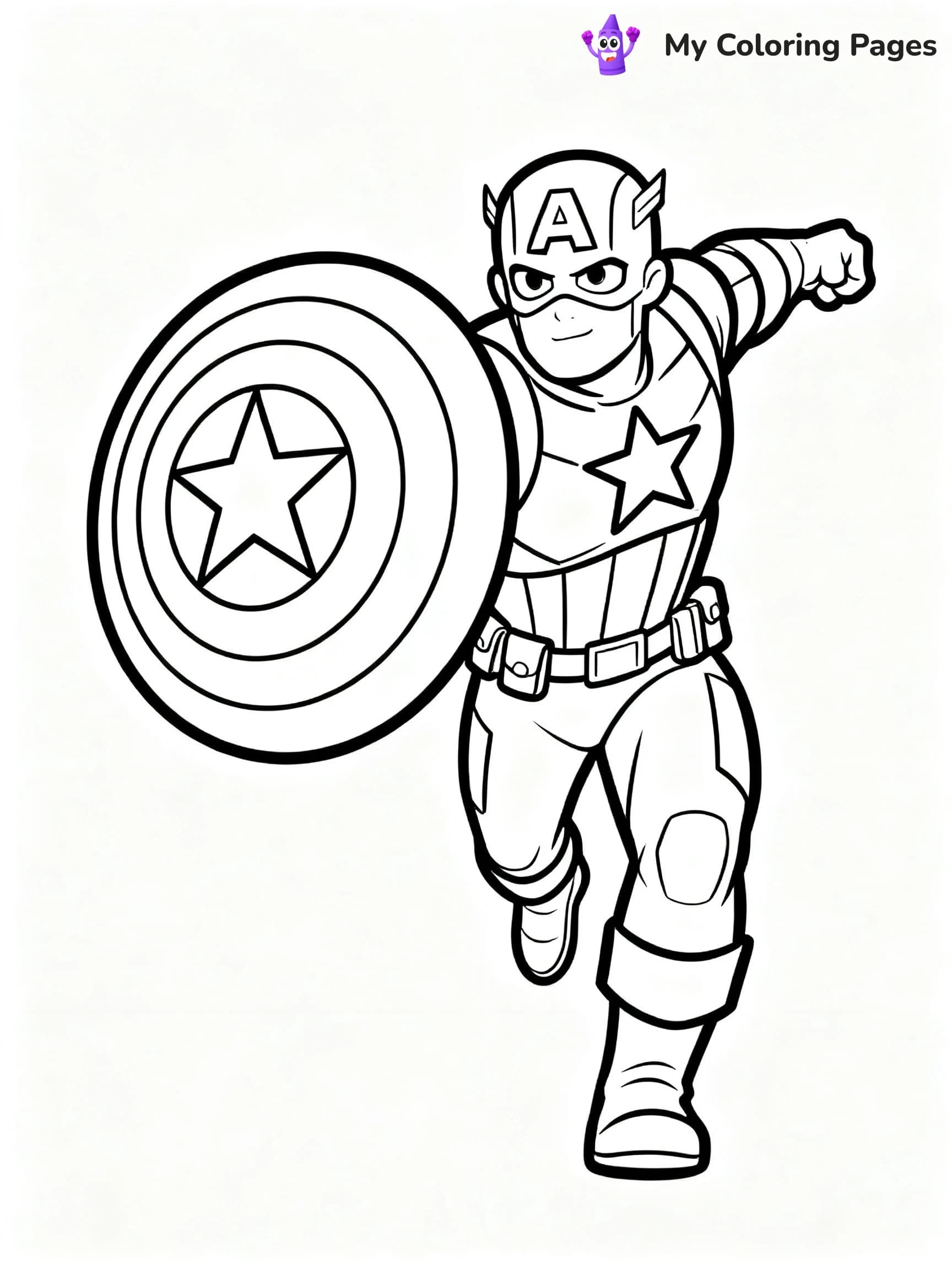 Captain America Shield Coloring Pages - 21