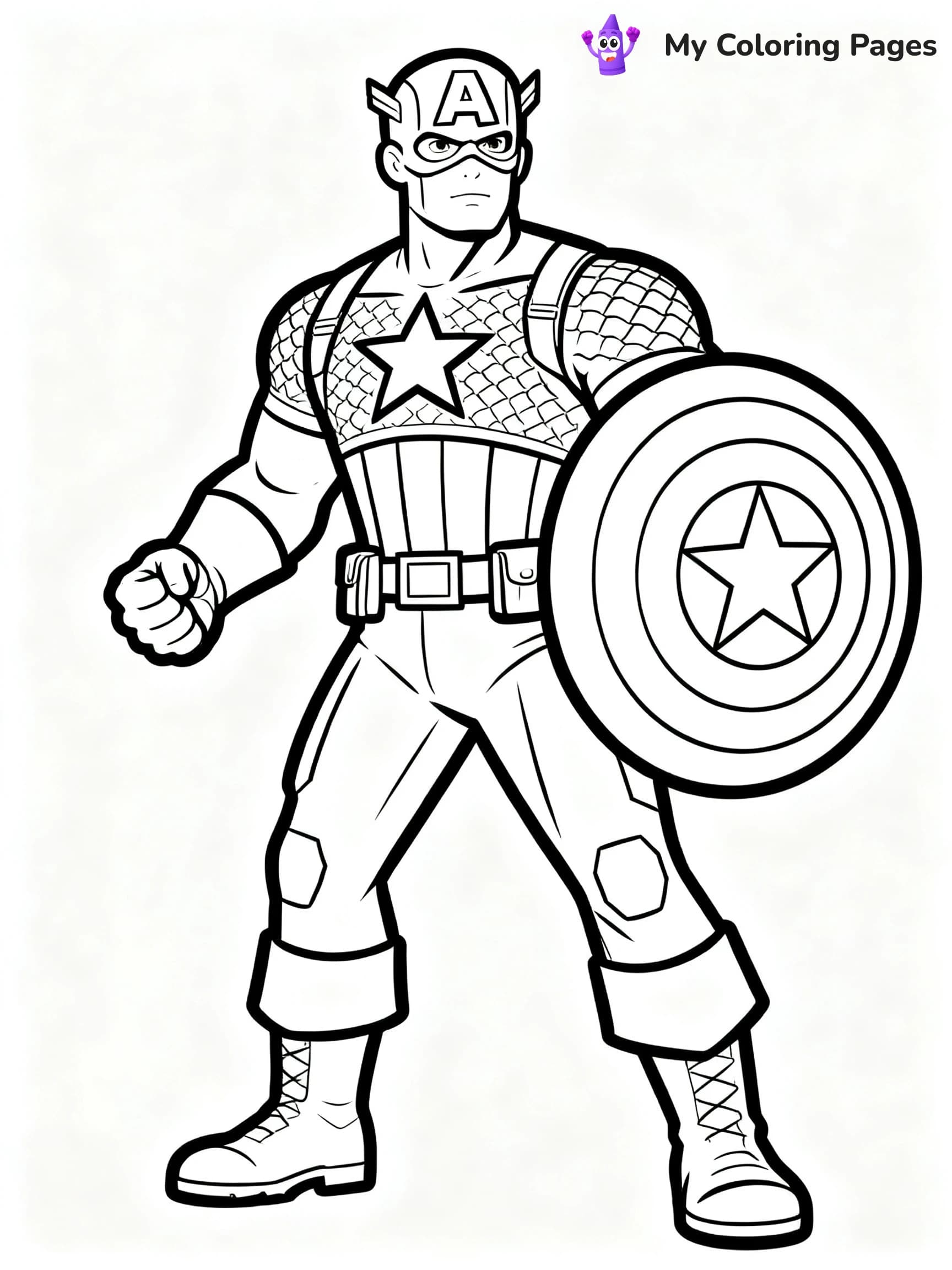Captain America Shield Coloring Pages - 19