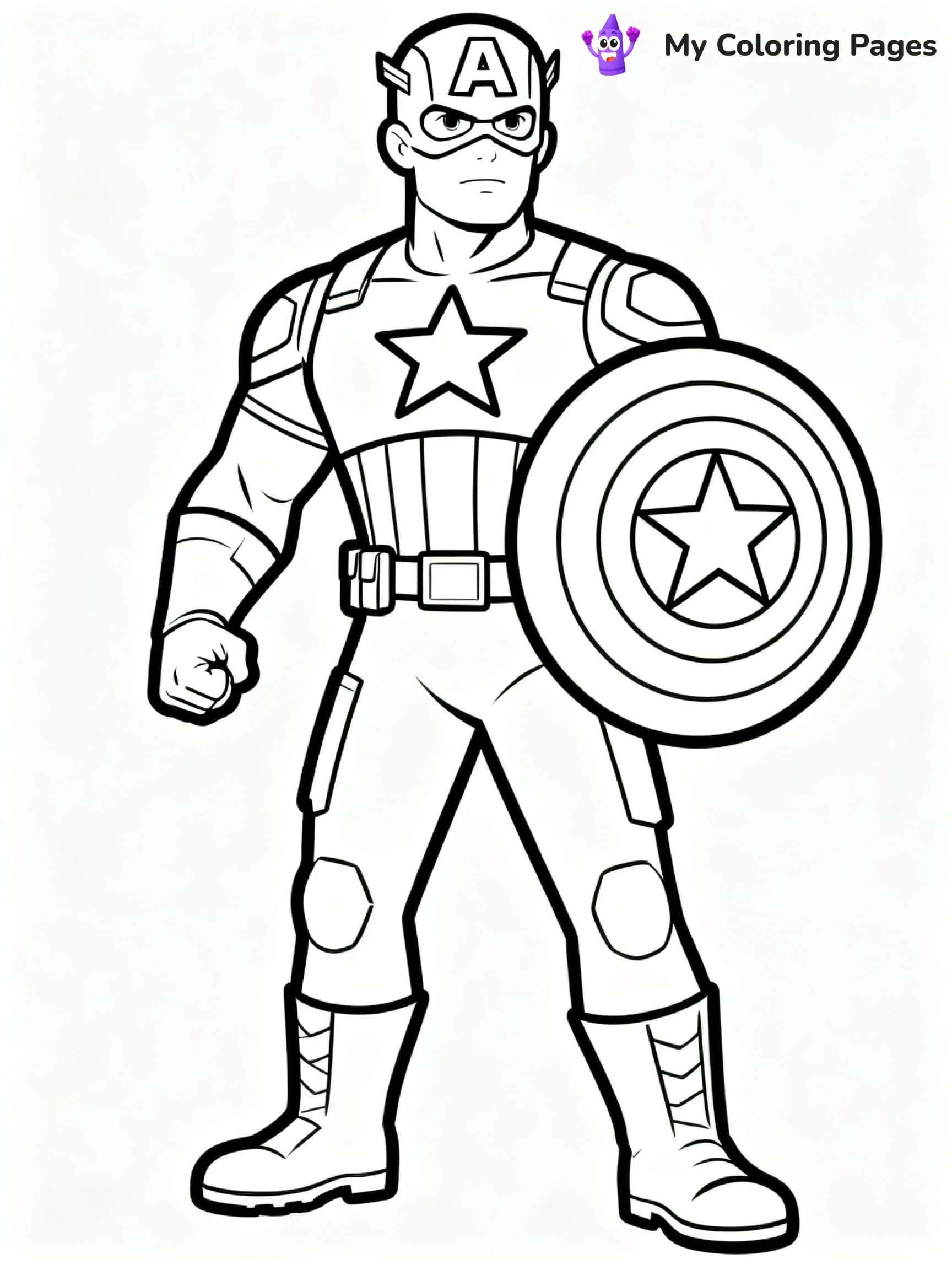 Captain America Shield Coloring Pages - 17