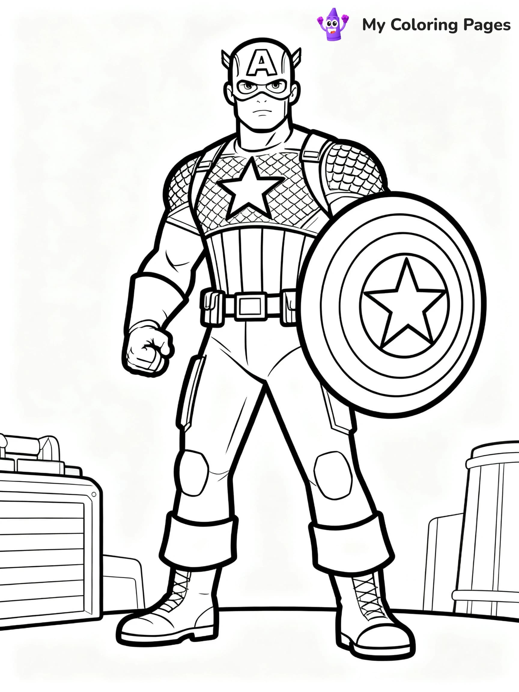 Captain America Shield Coloring Pages - 16