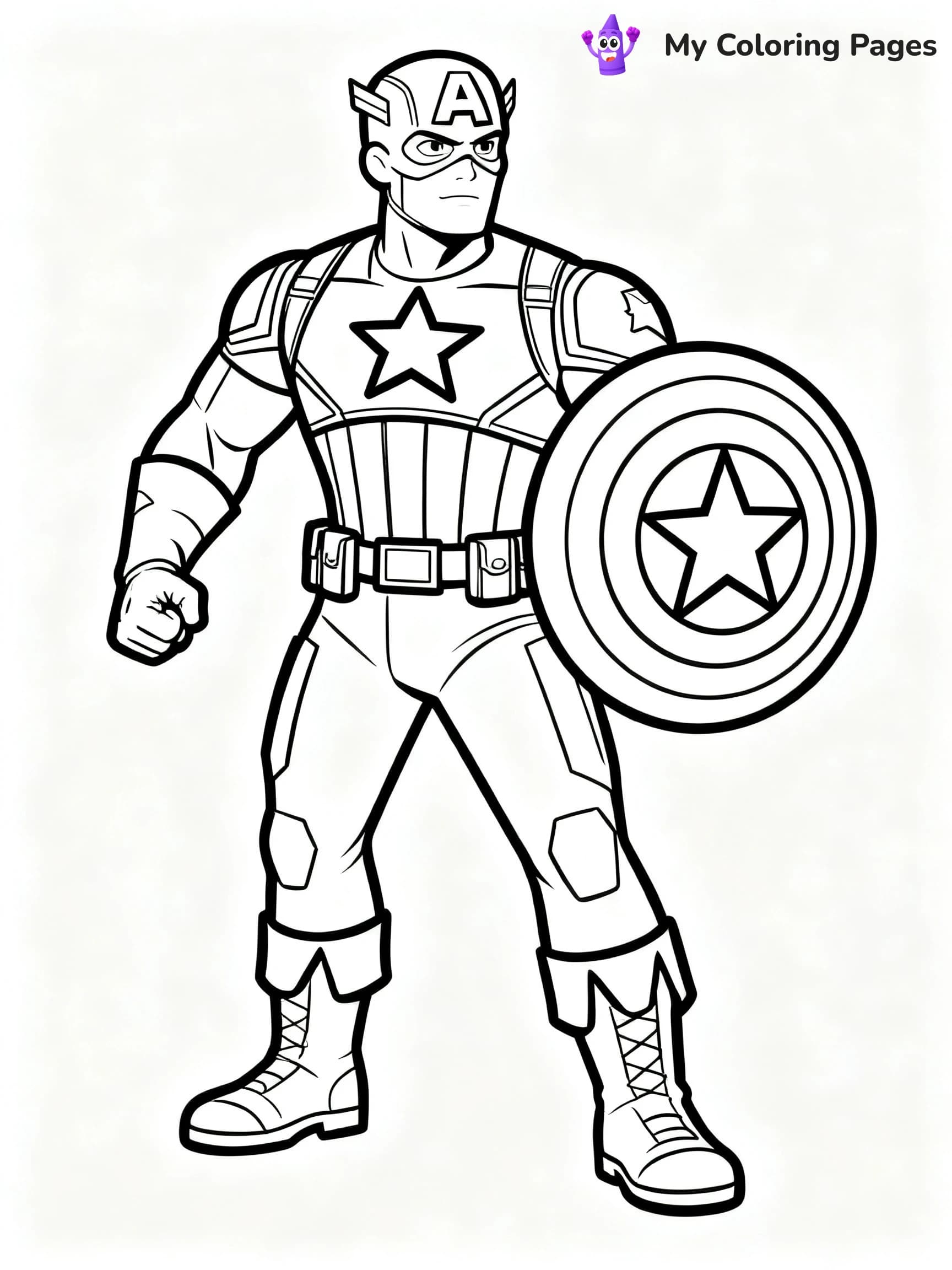 Captain America Shield Coloring Pages - 15