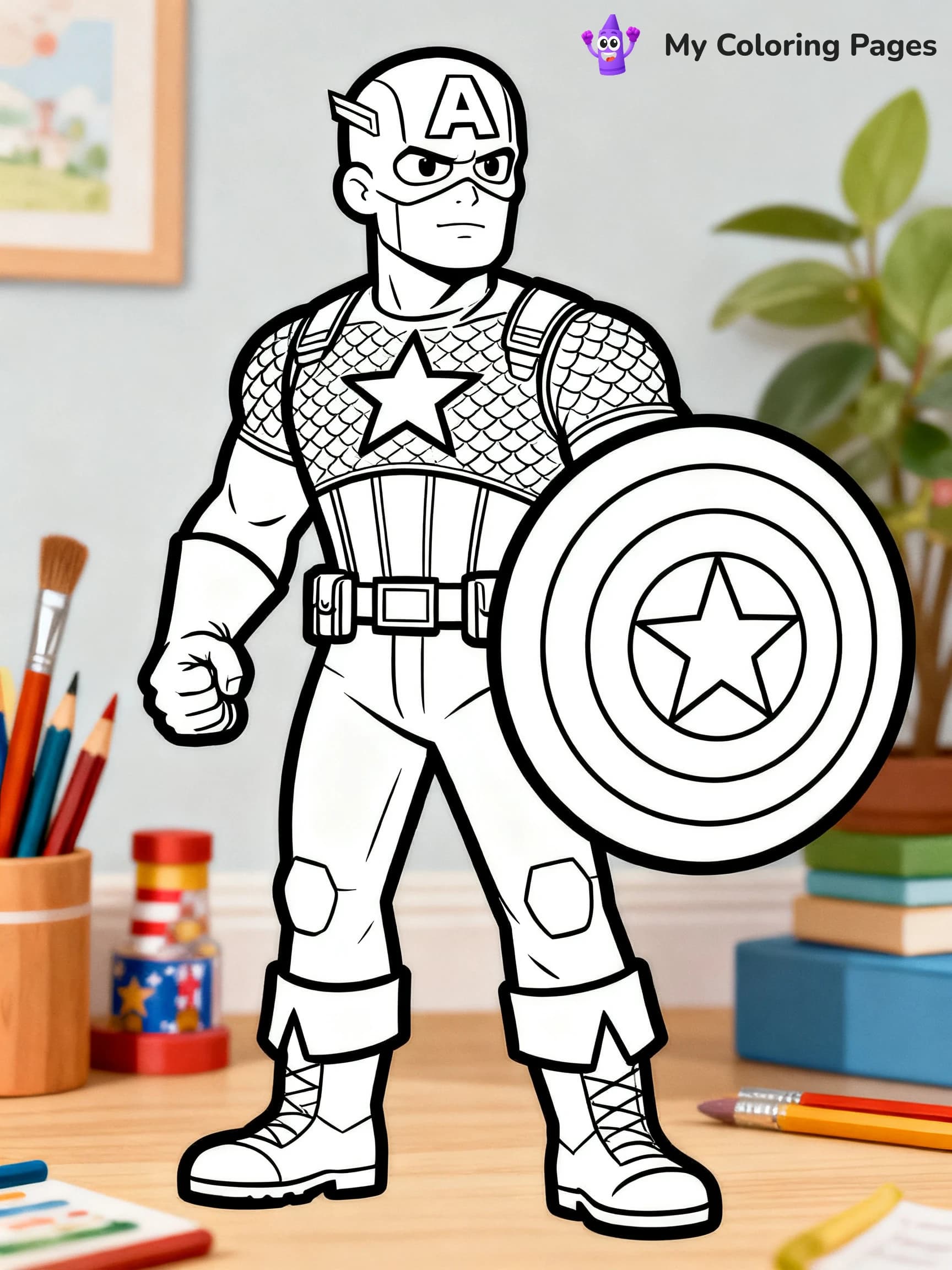 Captain America Shield Coloring Pages - 14