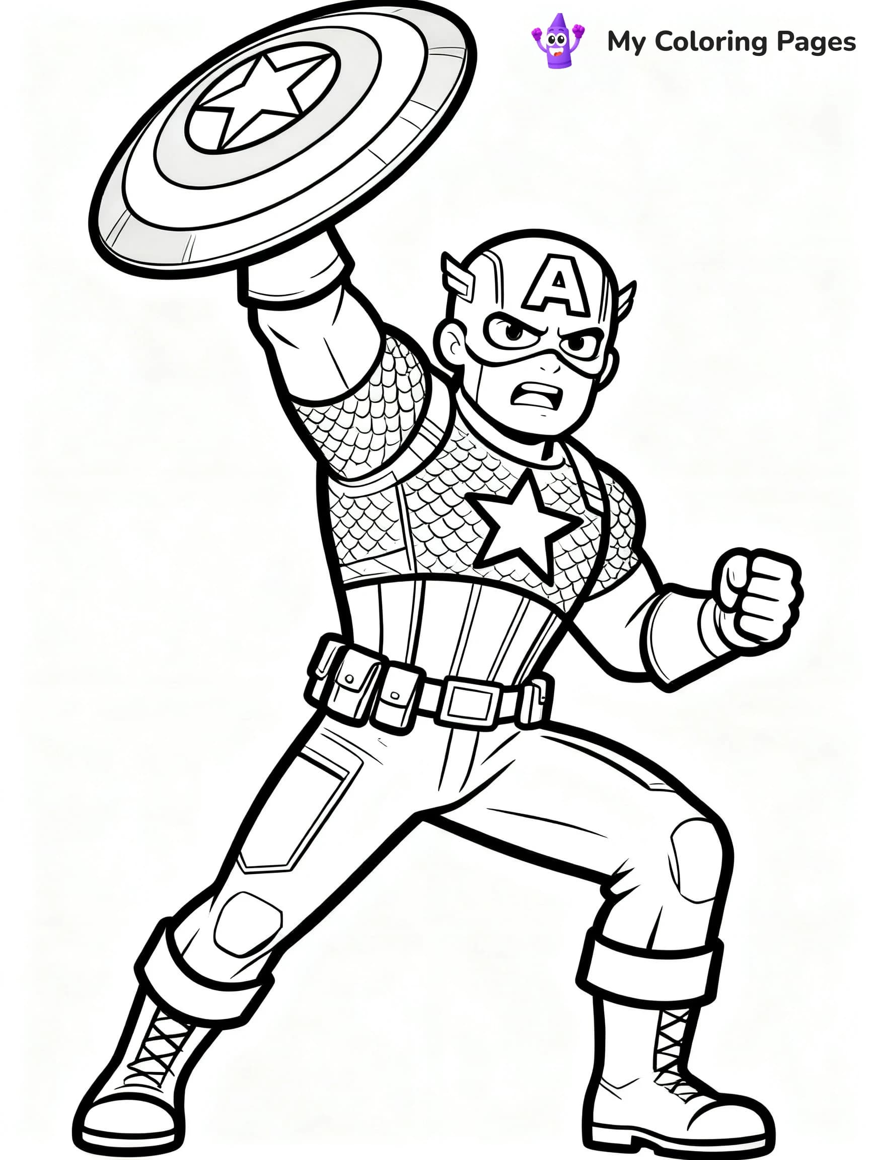 Captain America Shield Coloring Pages - 13