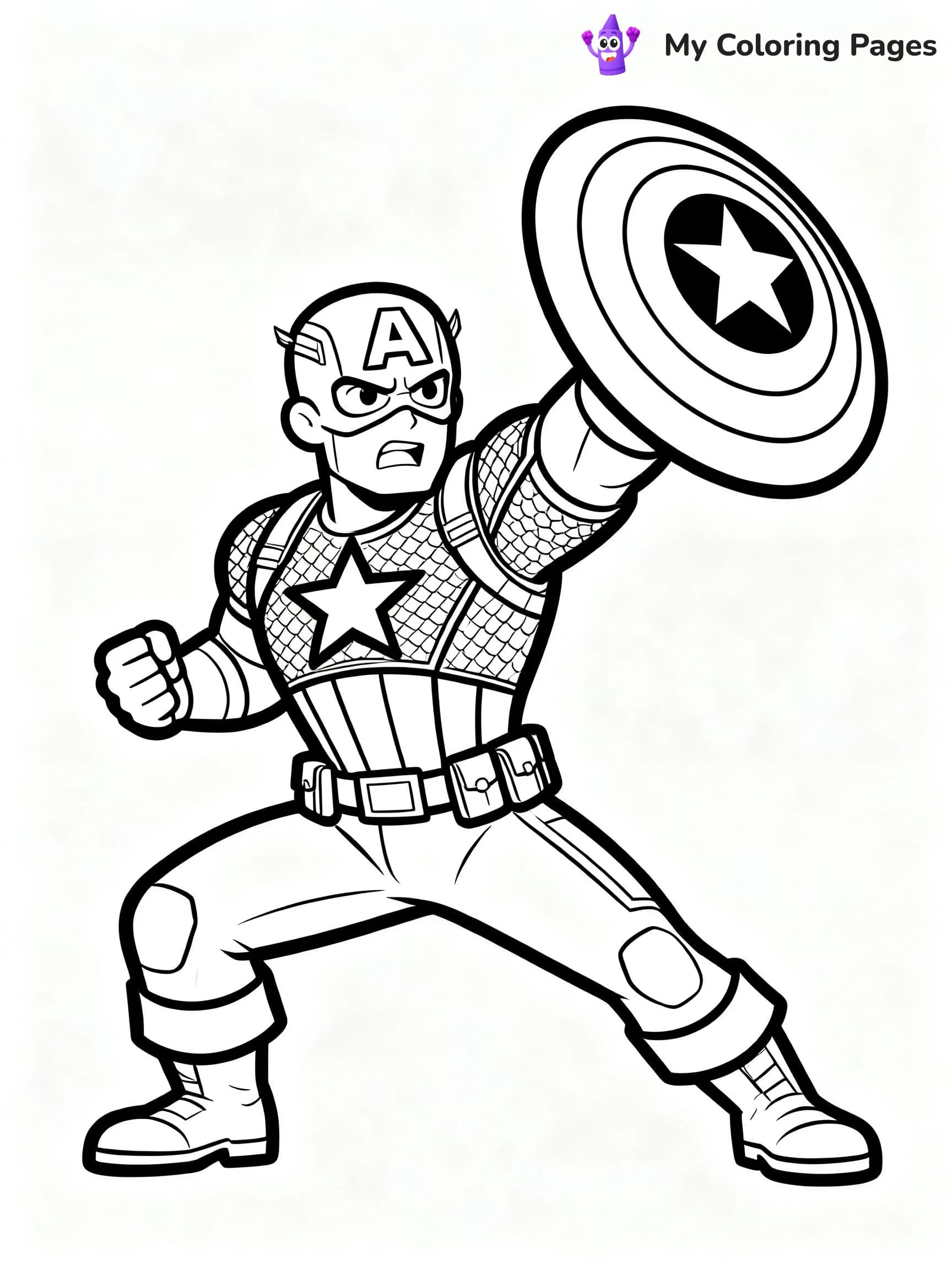 Captain America Shield Coloring Pages - 12