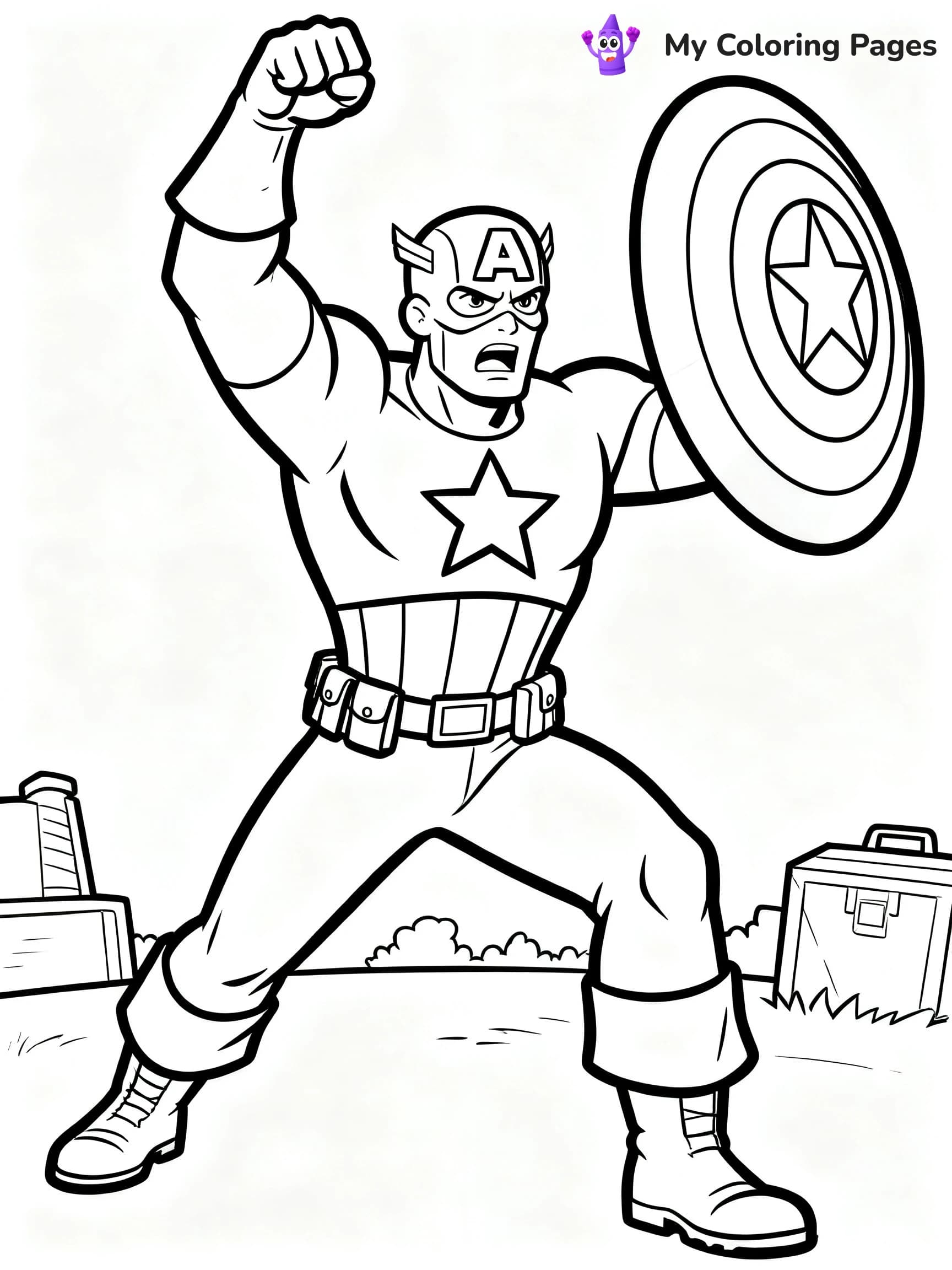 Captain America Shield Coloring Pages - 11