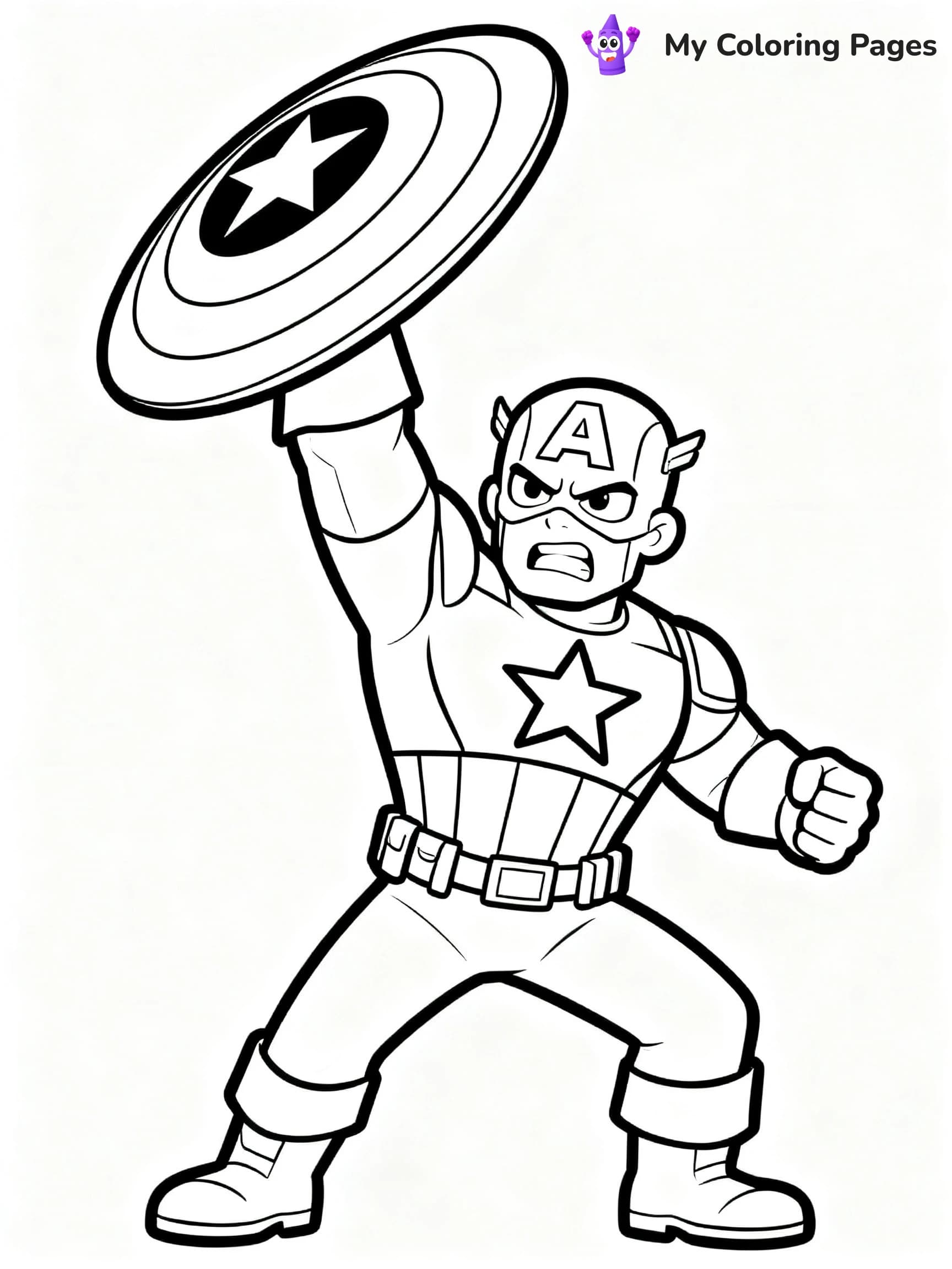 Captain America Shield Coloring Pages - 9