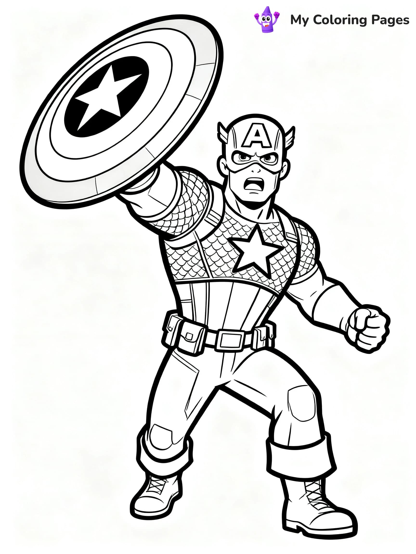 Captain America Shield Coloring Pages - 8