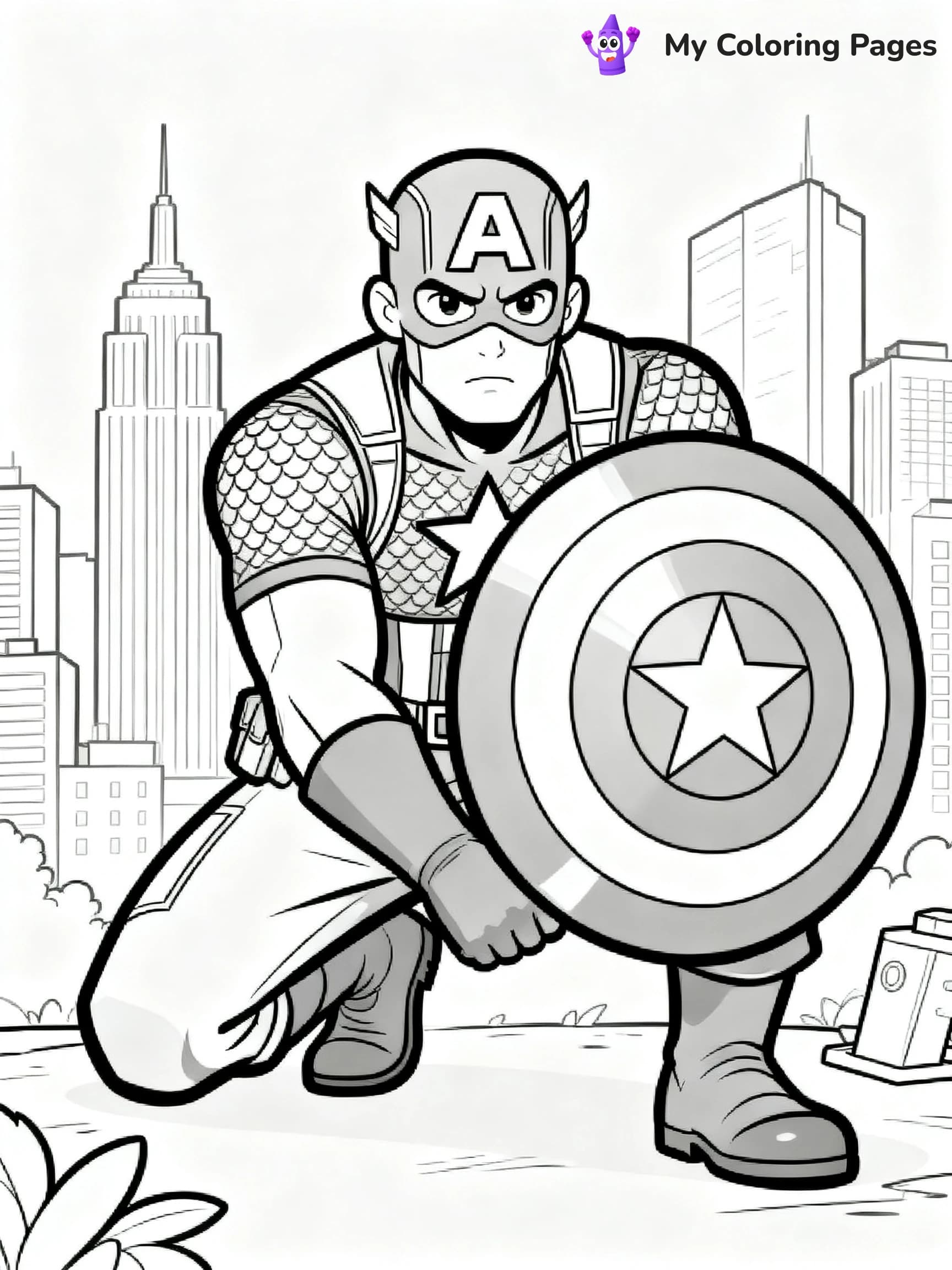 Captain America Shield Coloring Pages - 6
