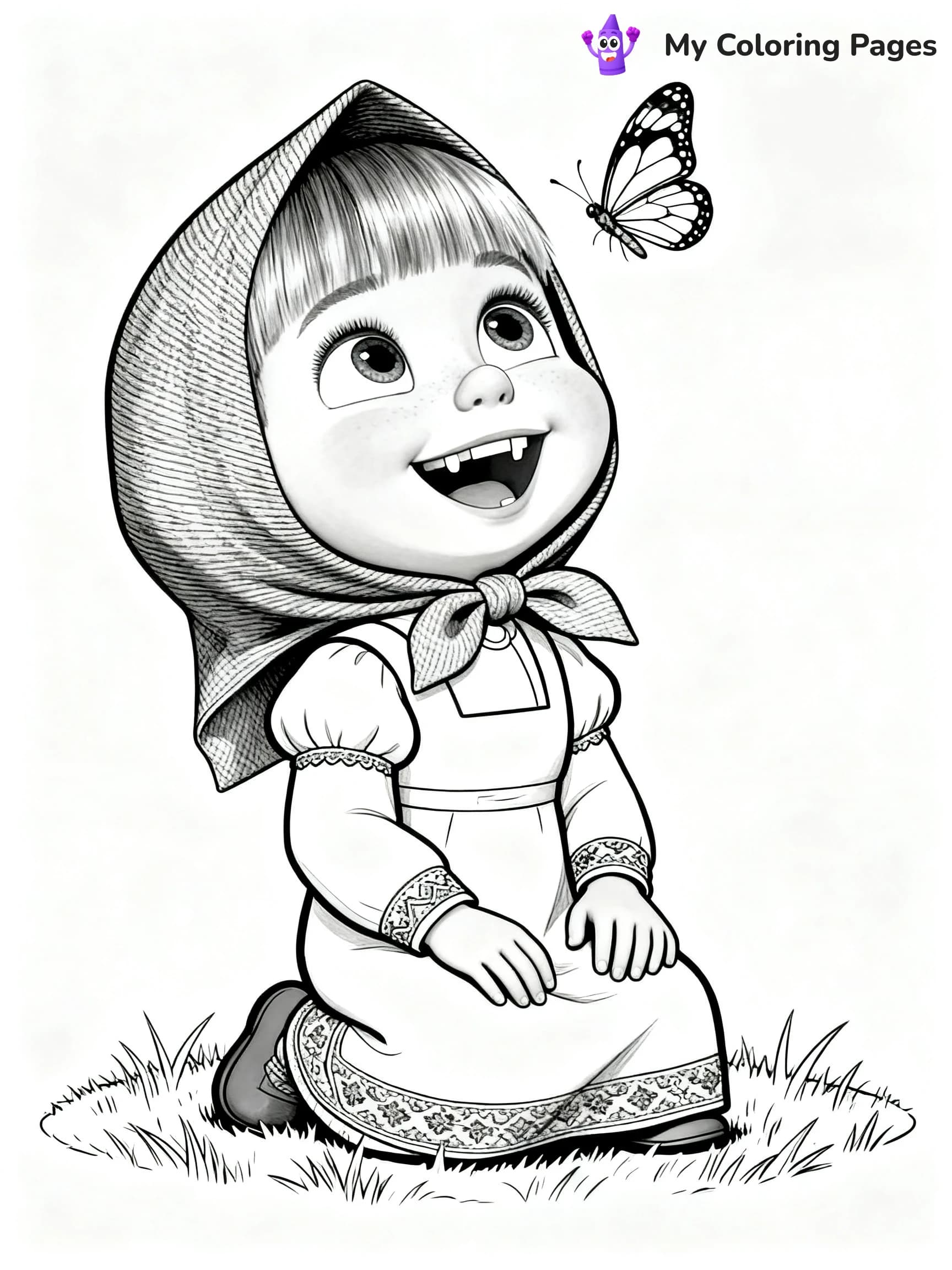 Masha Coloring Pages - 24