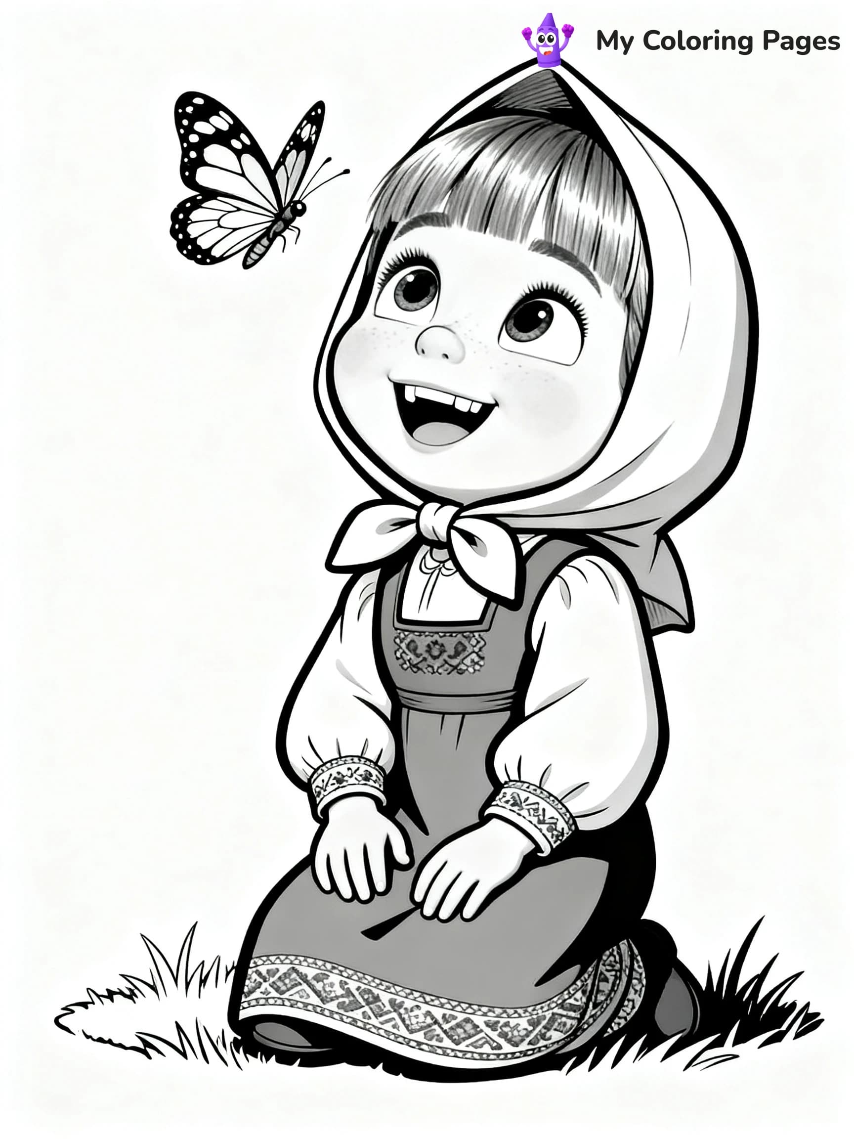 Masha Coloring Pages - 23