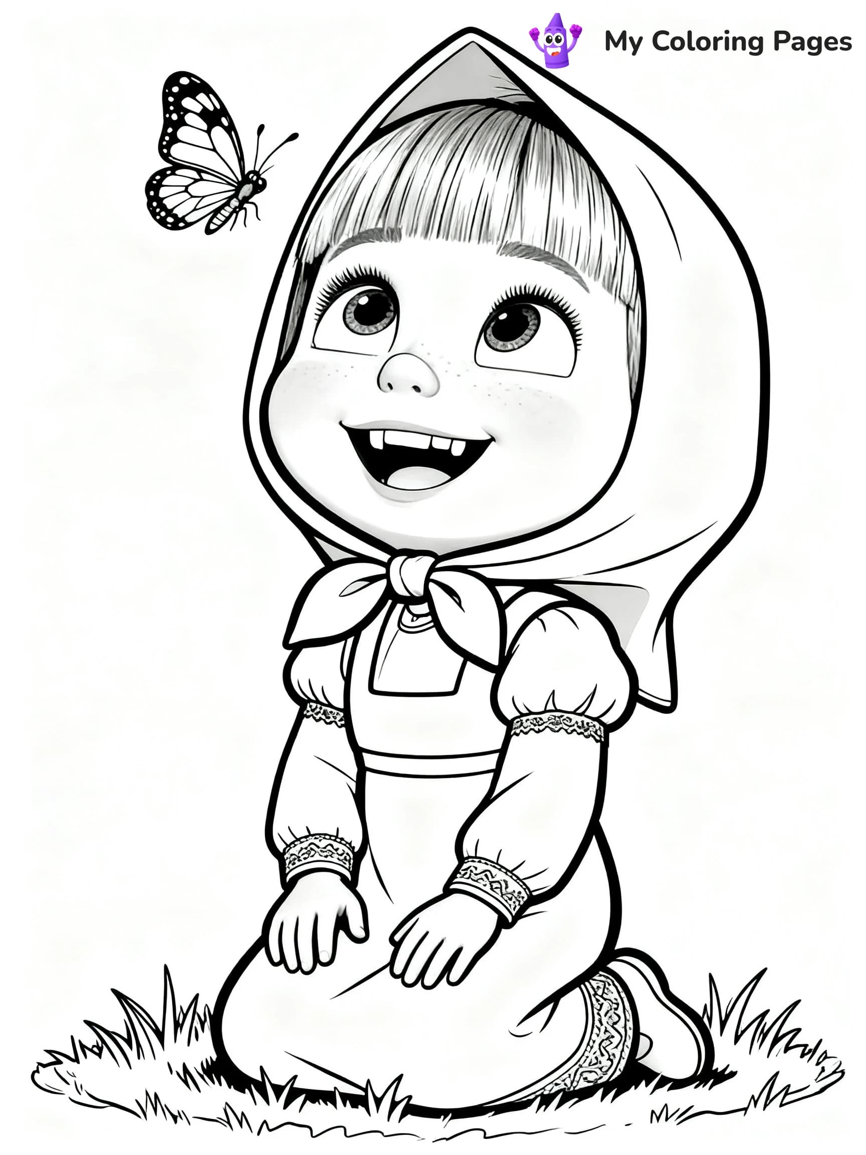 Masha Coloring Pages - 22