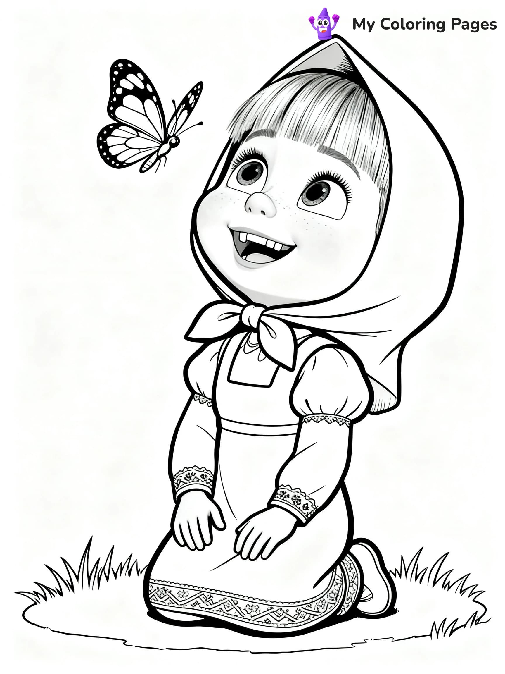 Masha Coloring Pages - 21