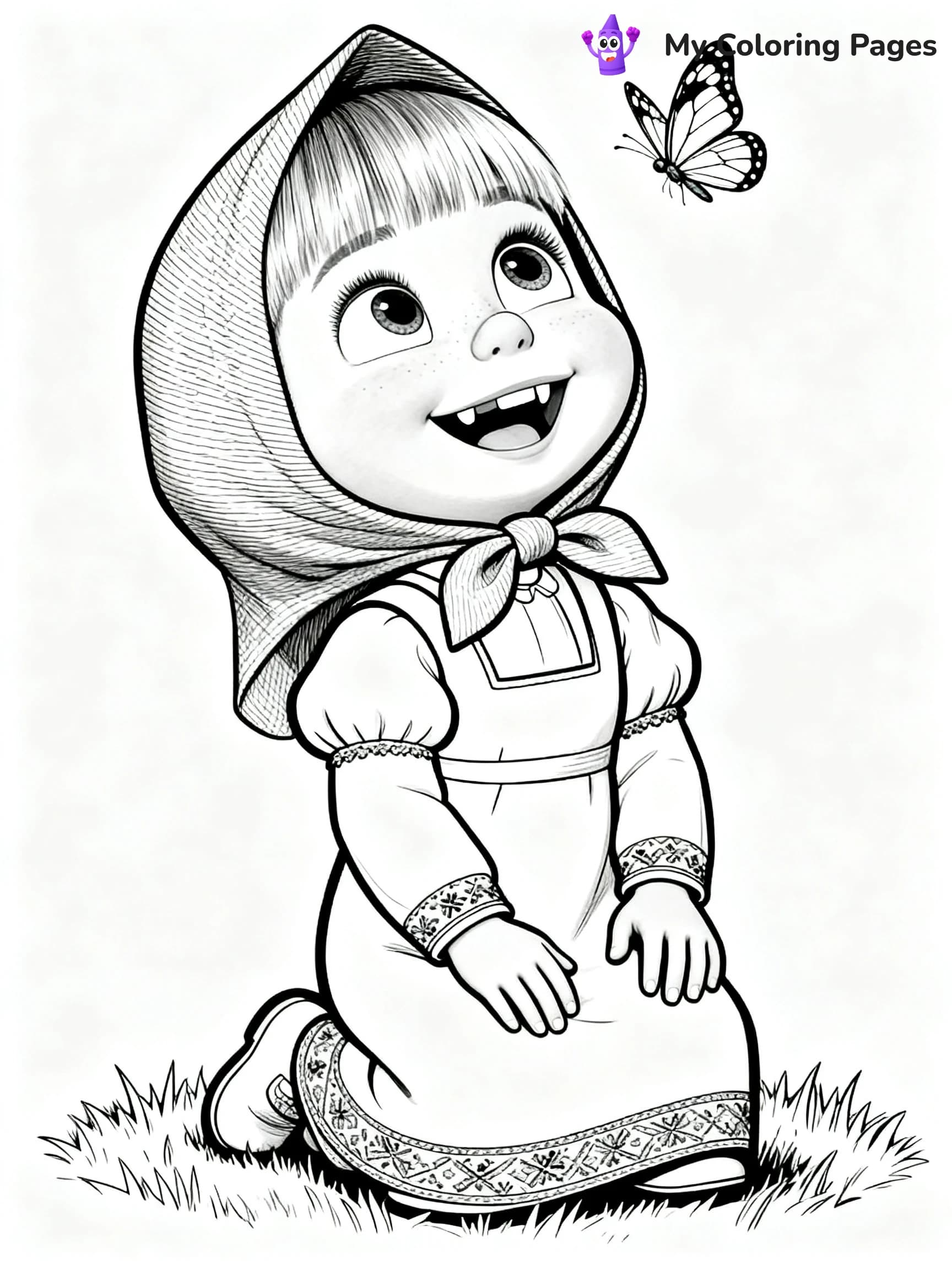 Masha Coloring Pages - 19