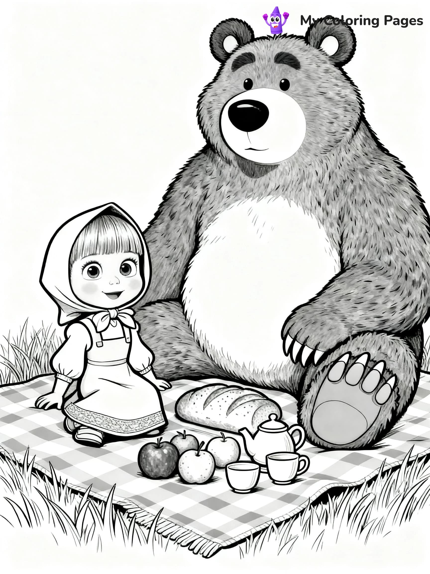 Masha Coloring Pages - 18