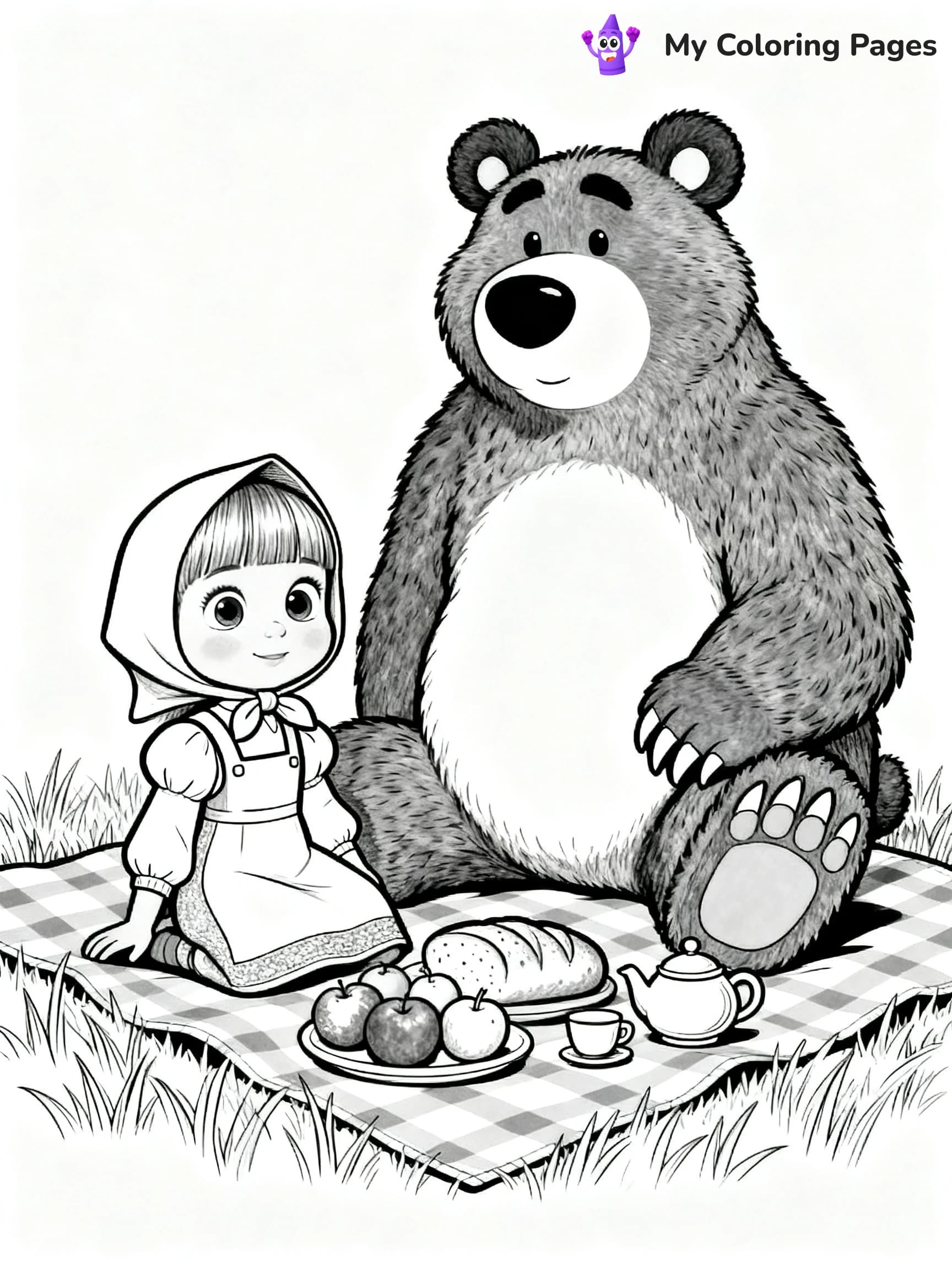 Masha Coloring Pages - 17
