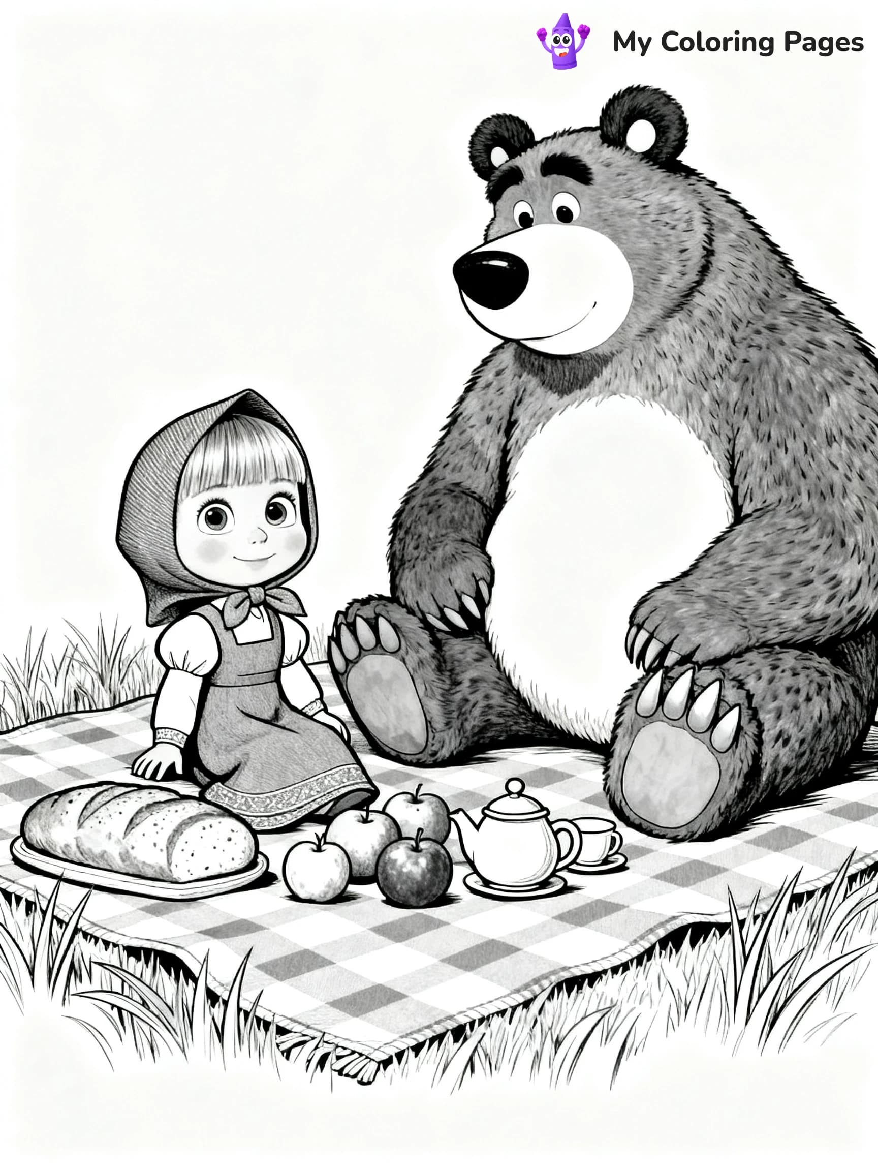 Masha Coloring Pages - 16