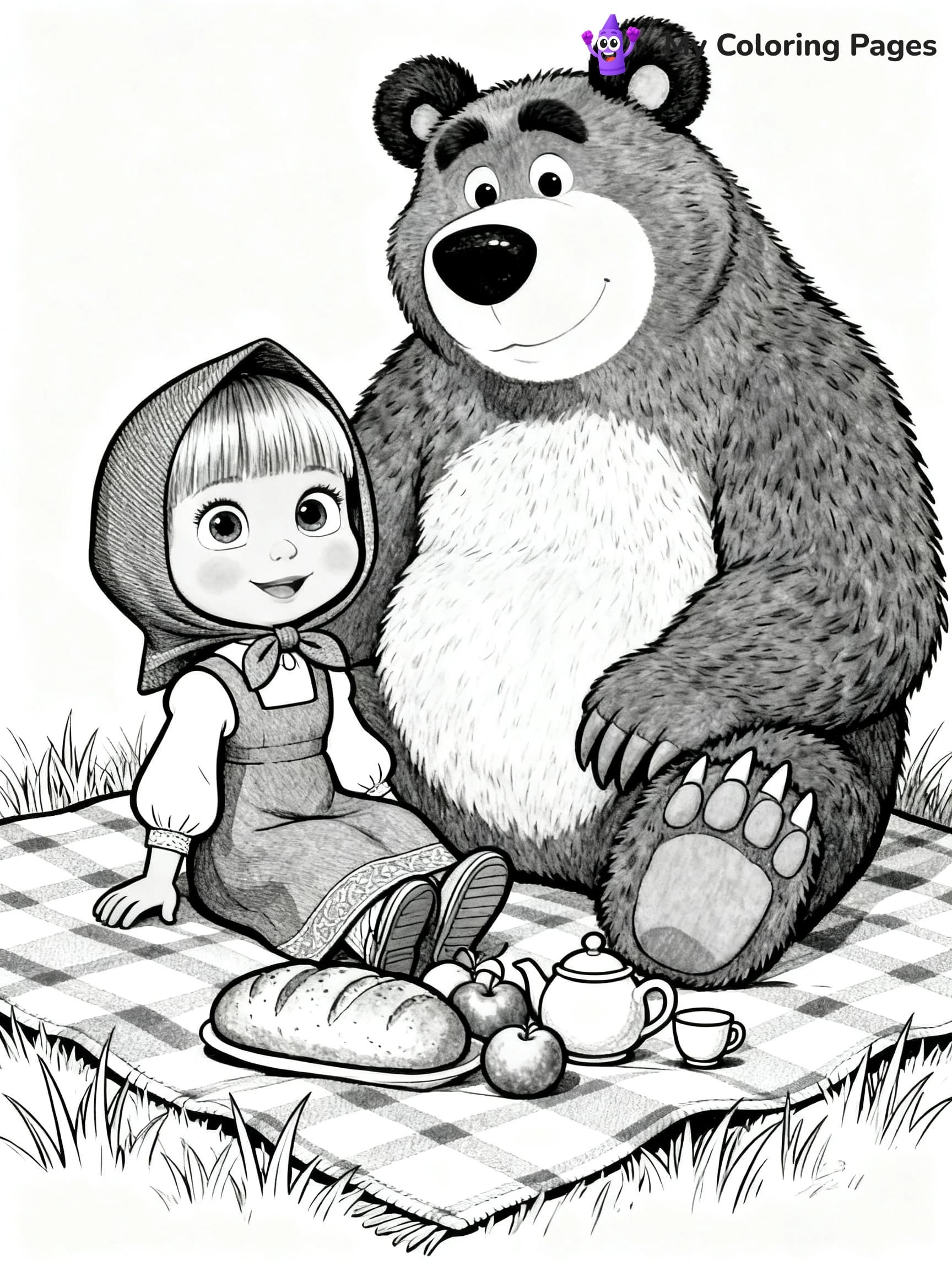 Masha Coloring Pages - 15