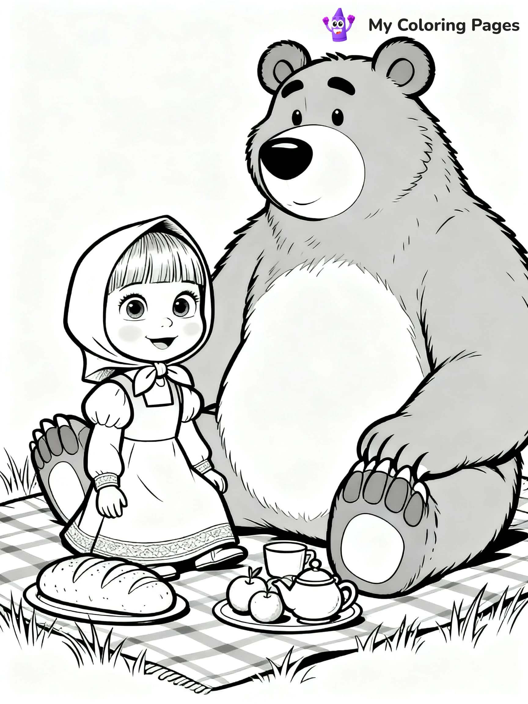 Masha Coloring Pages - 14
