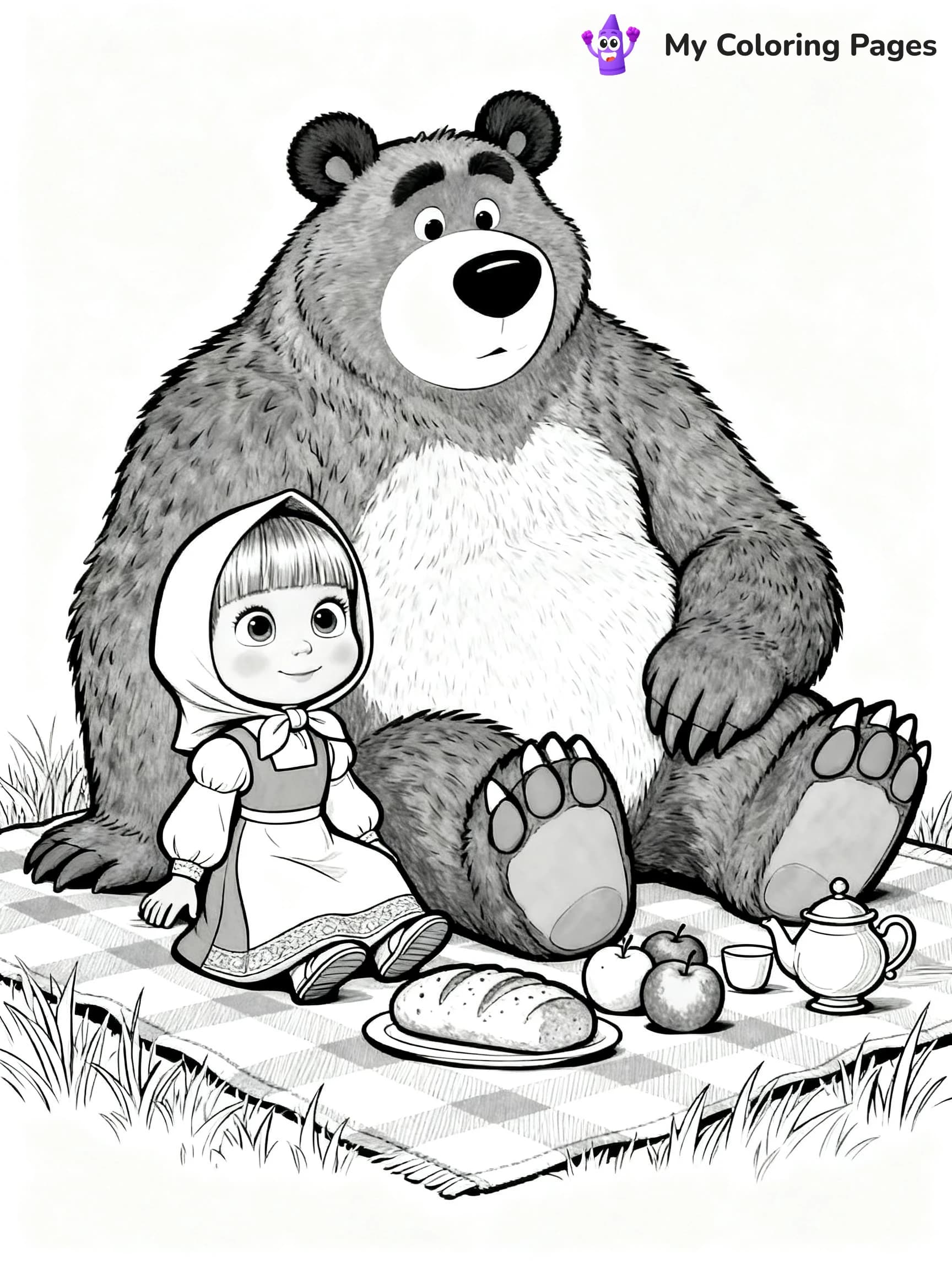 Masha Coloring Pages - 13