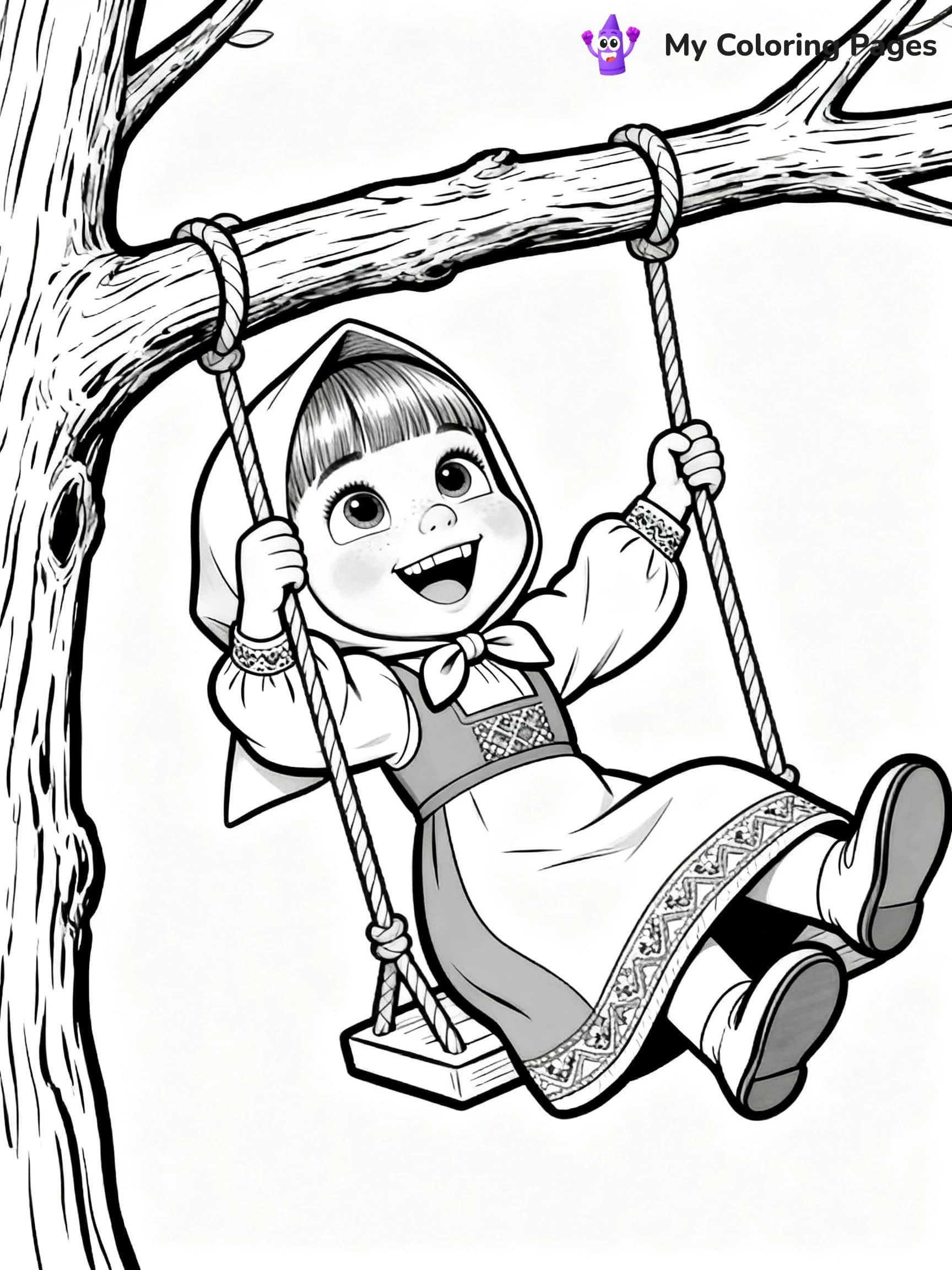 Masha Coloring Pages - 12