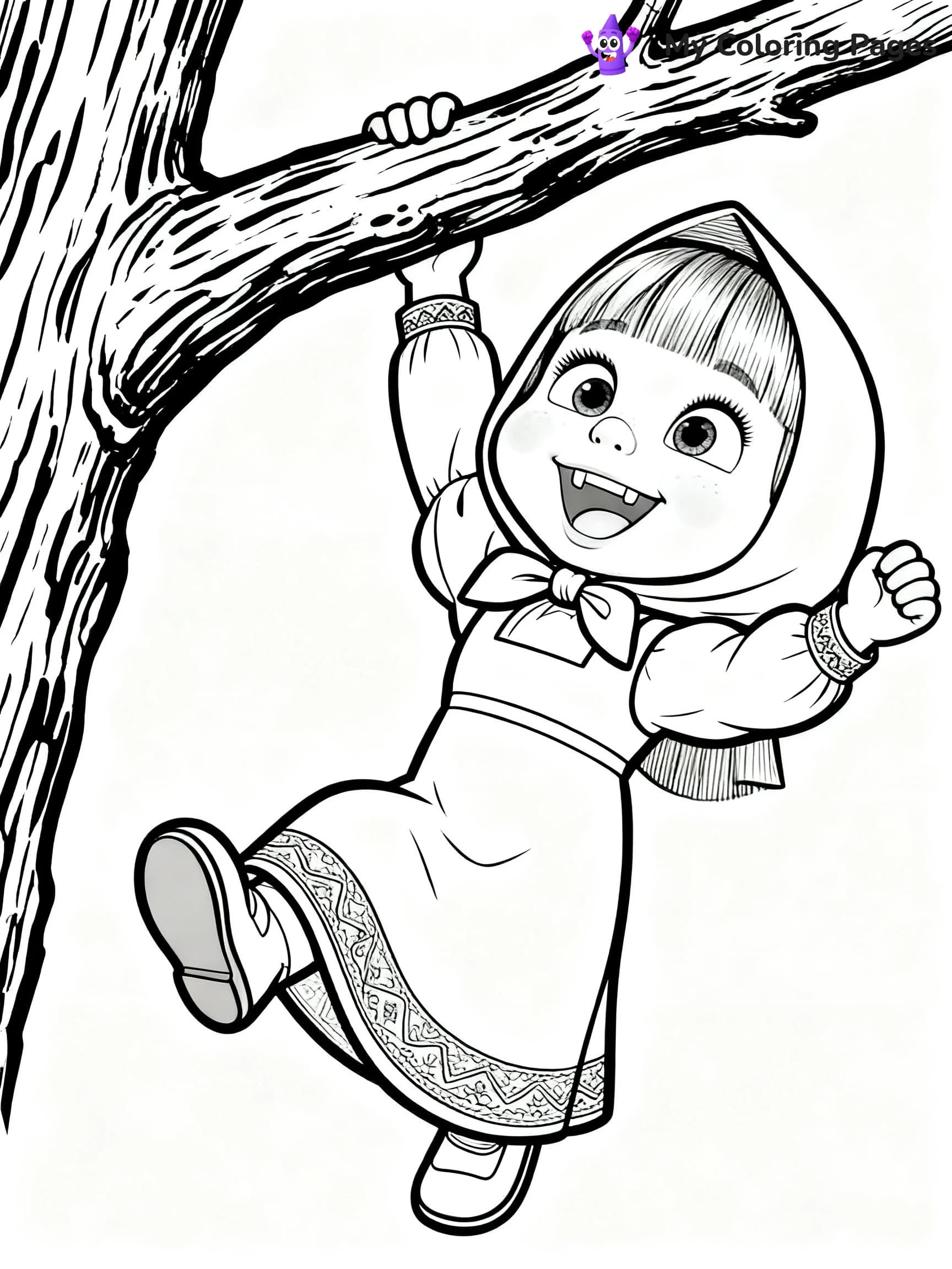 Masha Coloring Pages - 10