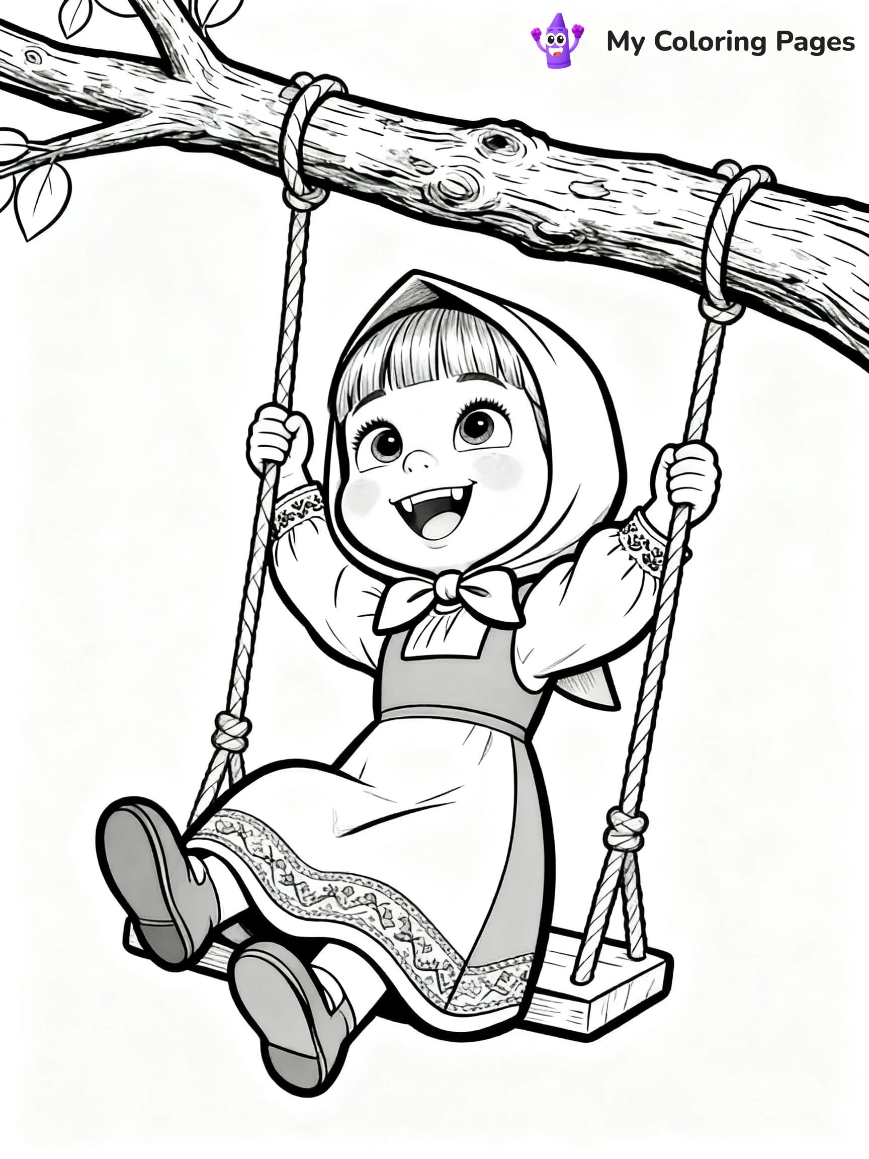 Masha Coloring Pages - 9