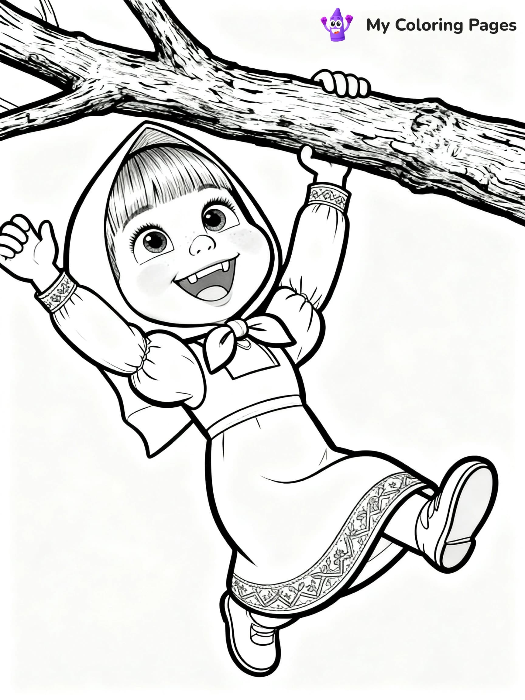 Masha Coloring Pages - 8